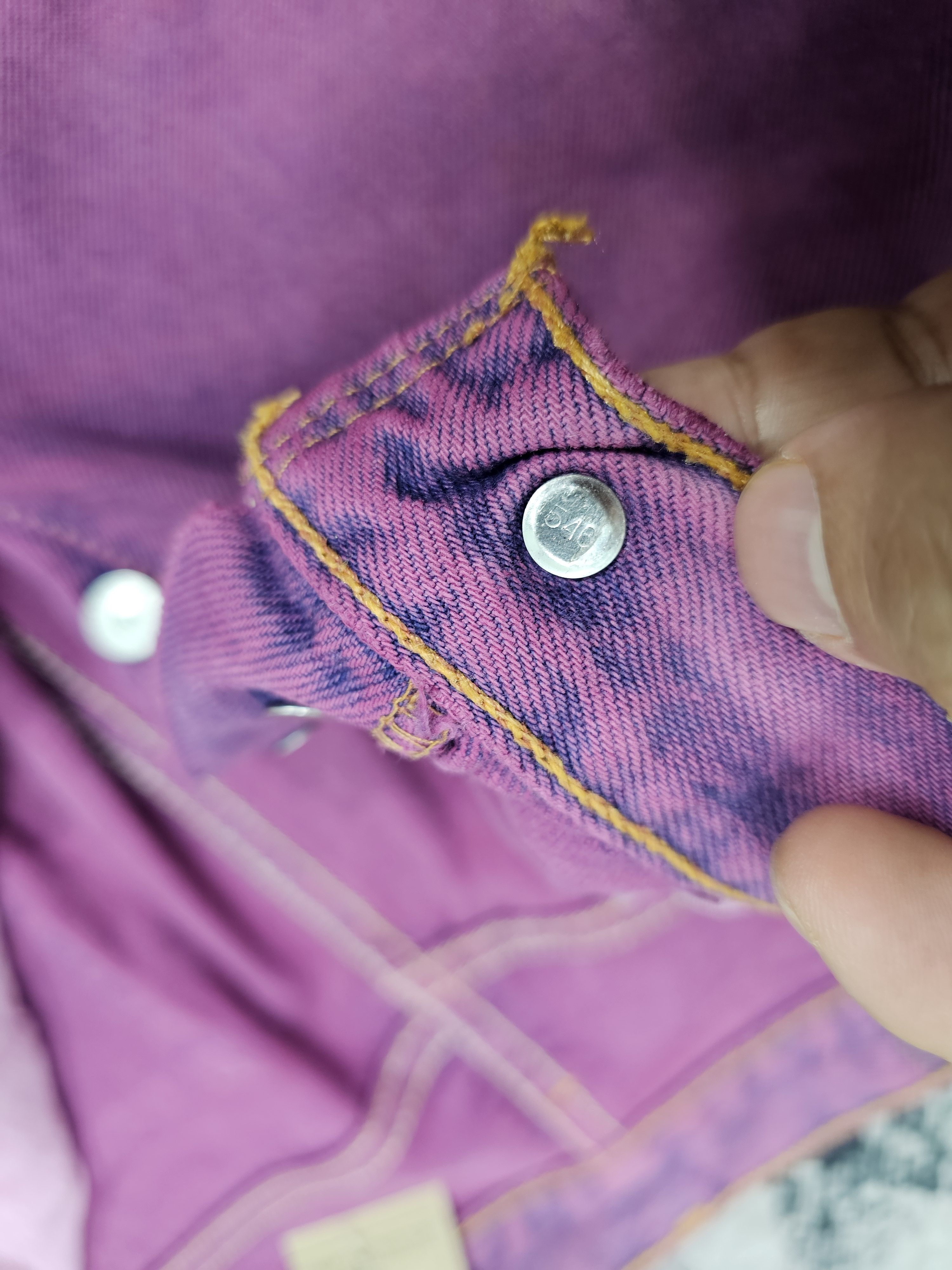 Levi's Vintage Clothing Vtg 90'S LEVIS 501 Purple Faded Stain Jean Made In USA L0511 Size US 28 / EU 44 - 11 Thumbnail
