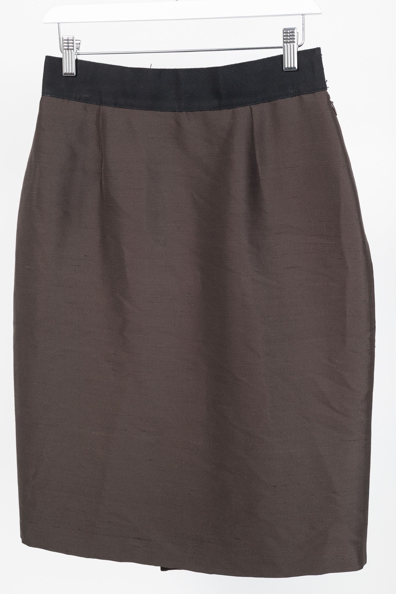 Valentino Valentino Brown Silk Shantung Pencil Skirt Size 30" / US 8 / IT 44 - 3 Thumbnail