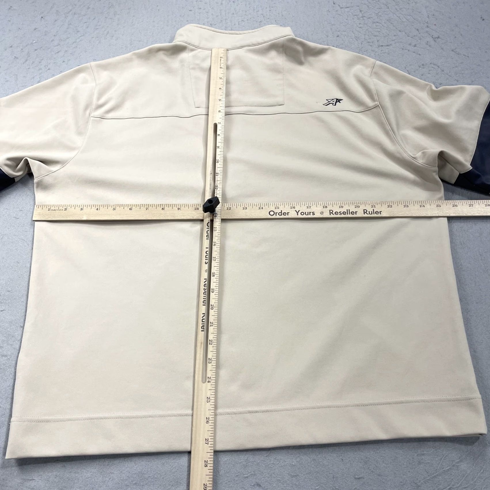 Vintage Ahead Golf Jacket Mens XL 1/4 Zip Logo Gold Black Pete Dye French Lick - Note: Ensure only words from original title; avoid adding new info. Size US XL / EU 56 / 4 - 7 Thumbnail