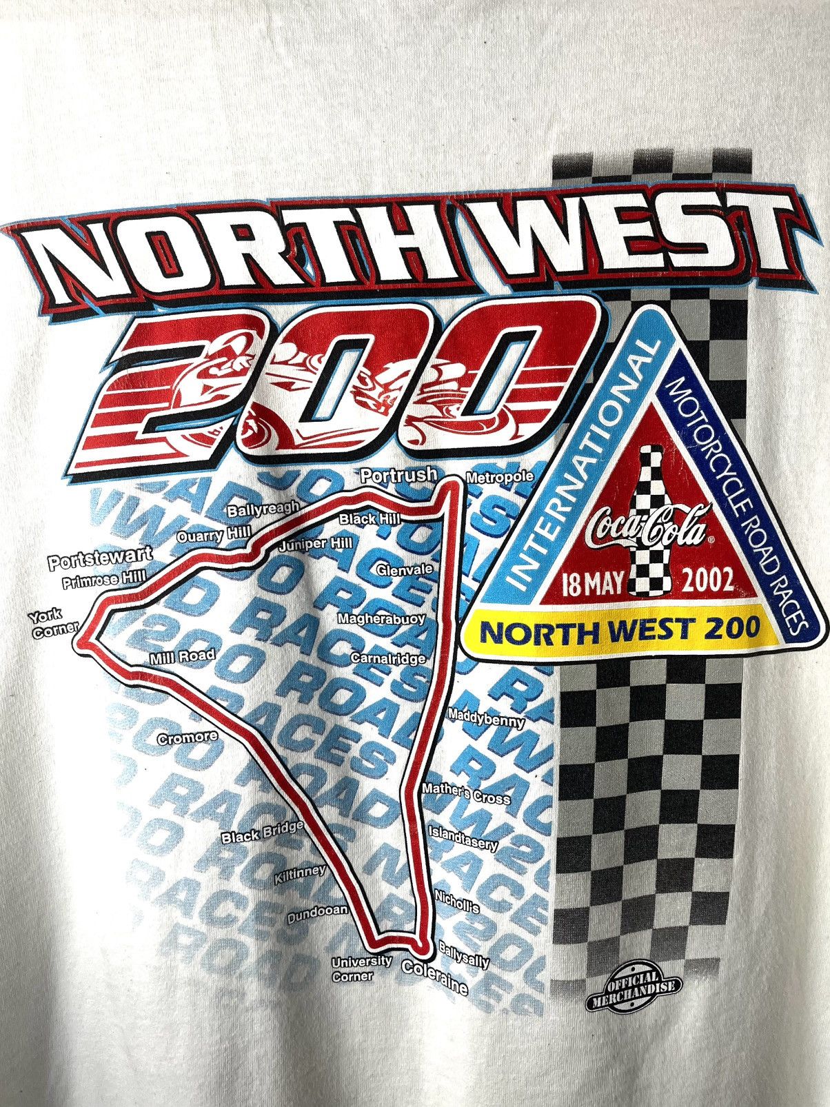 Vintage 2002 North West 200 Motorcycle Racing T Shirt Size US XL / EU 56 / 4 - 5 Thumbnail