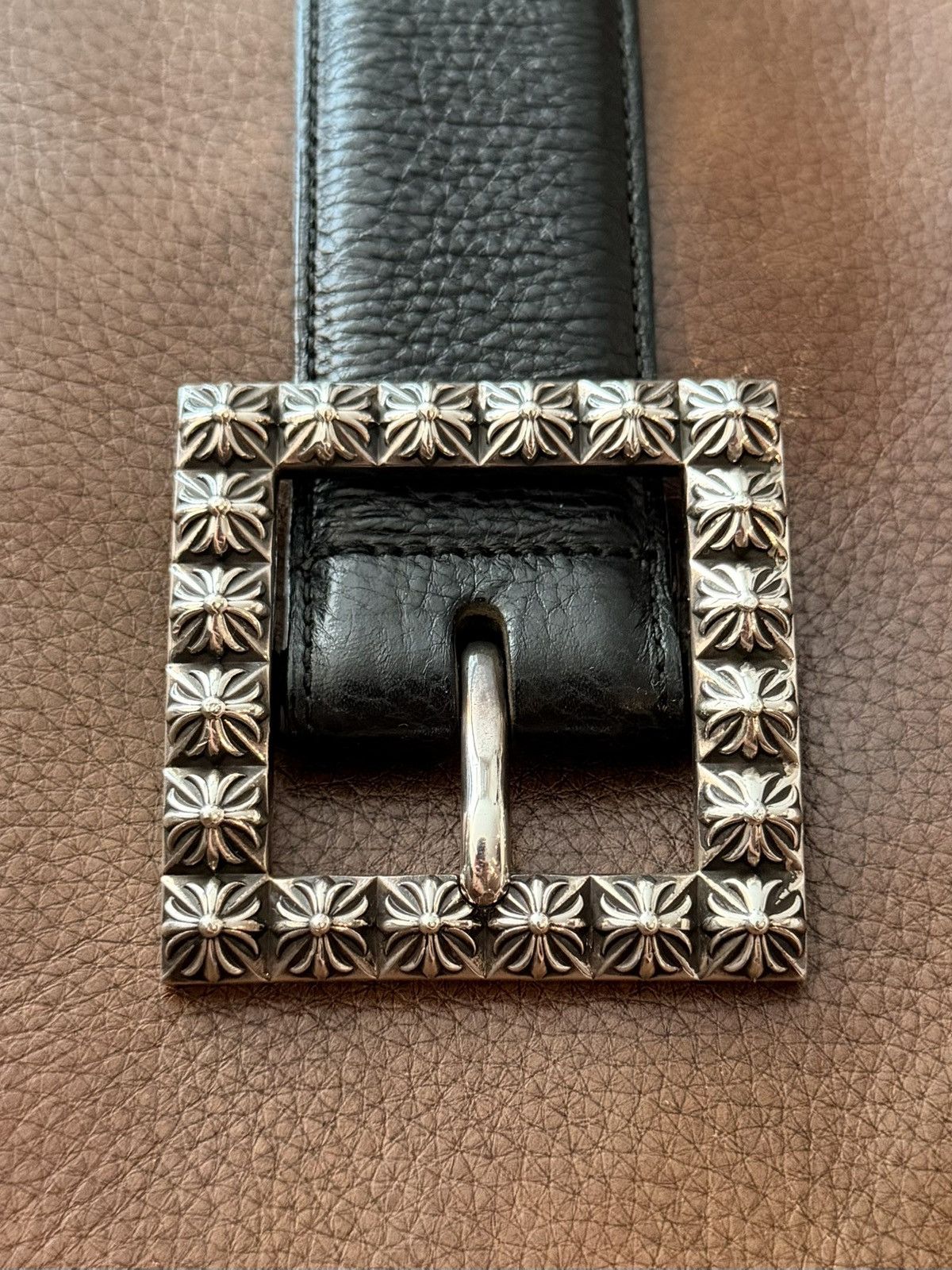 Chrome Hearts Chrome Hearts Pyramid Plus Square Buckle Belt Size 32 Size 32 - 1 Thumbnail