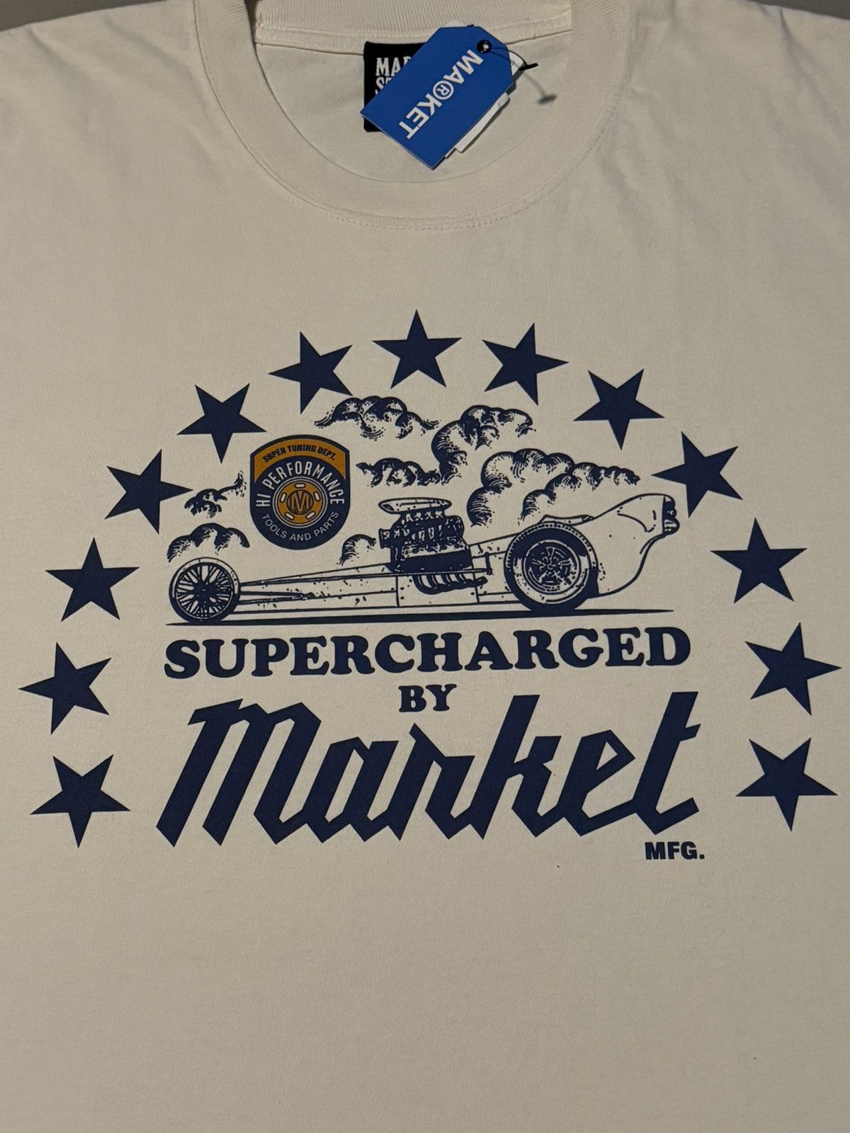 Market Chinatown Market Studios Supercharged Tee T-Shirt Unbleached Size US XL / EU 56 / 4 - 7 Thumbnail