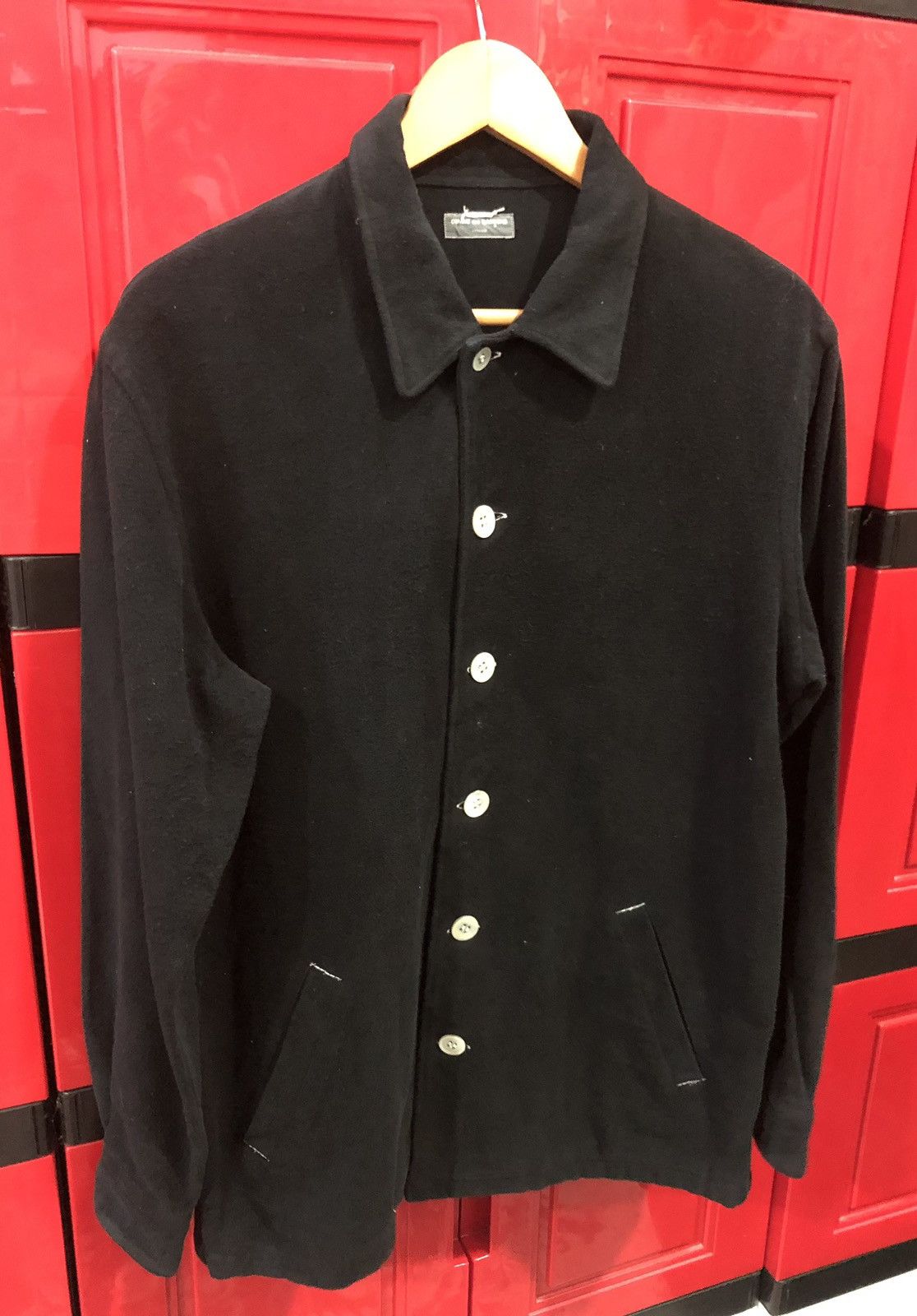 Comme des Garcons × Comme des Garcons Homme Comme des Garcons Homme AW02 Thick Cotton Black Shirt Size US M / EU 48-50 / 2 - 1 Thumbnail
