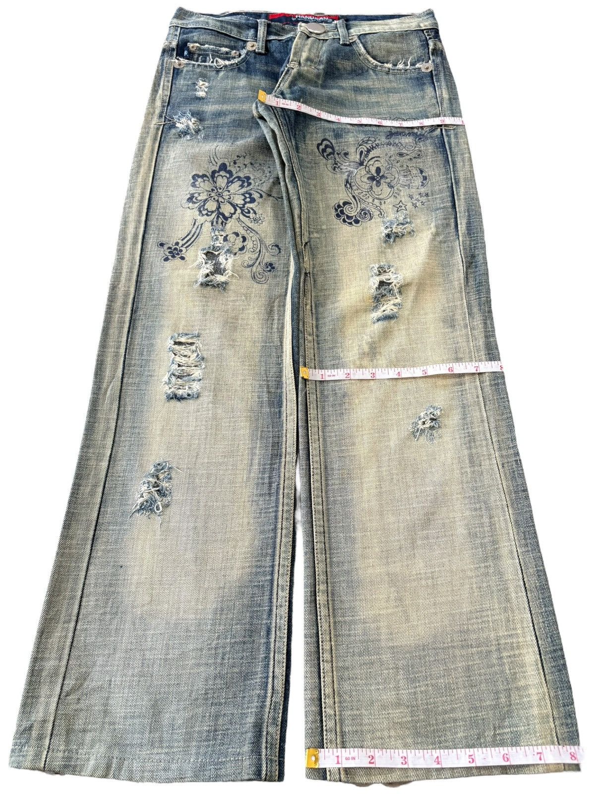 Japanese Brand Vintage Japanese Brand Rusty Mud Wash Distress Bootcut Jeans Size 27" / US 4 / IT 40 - 12 Thumbnail