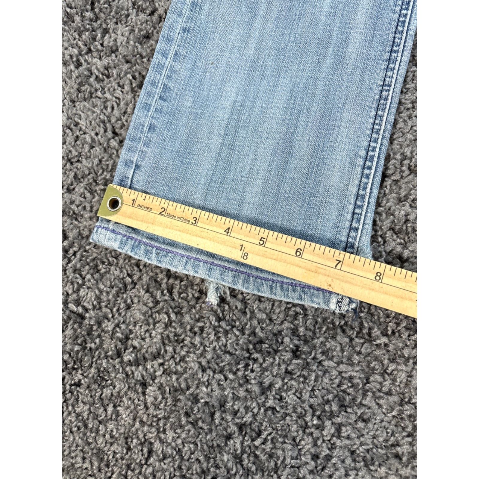 Jessica Simpson VINTAGE Jessica Simpson Jeans Women 30x31 Jeans Distressed 90s Low Rise Straight Blue Womens Regular 90s Size 30" / US 8 / IT 44 - 3 Thumbnail