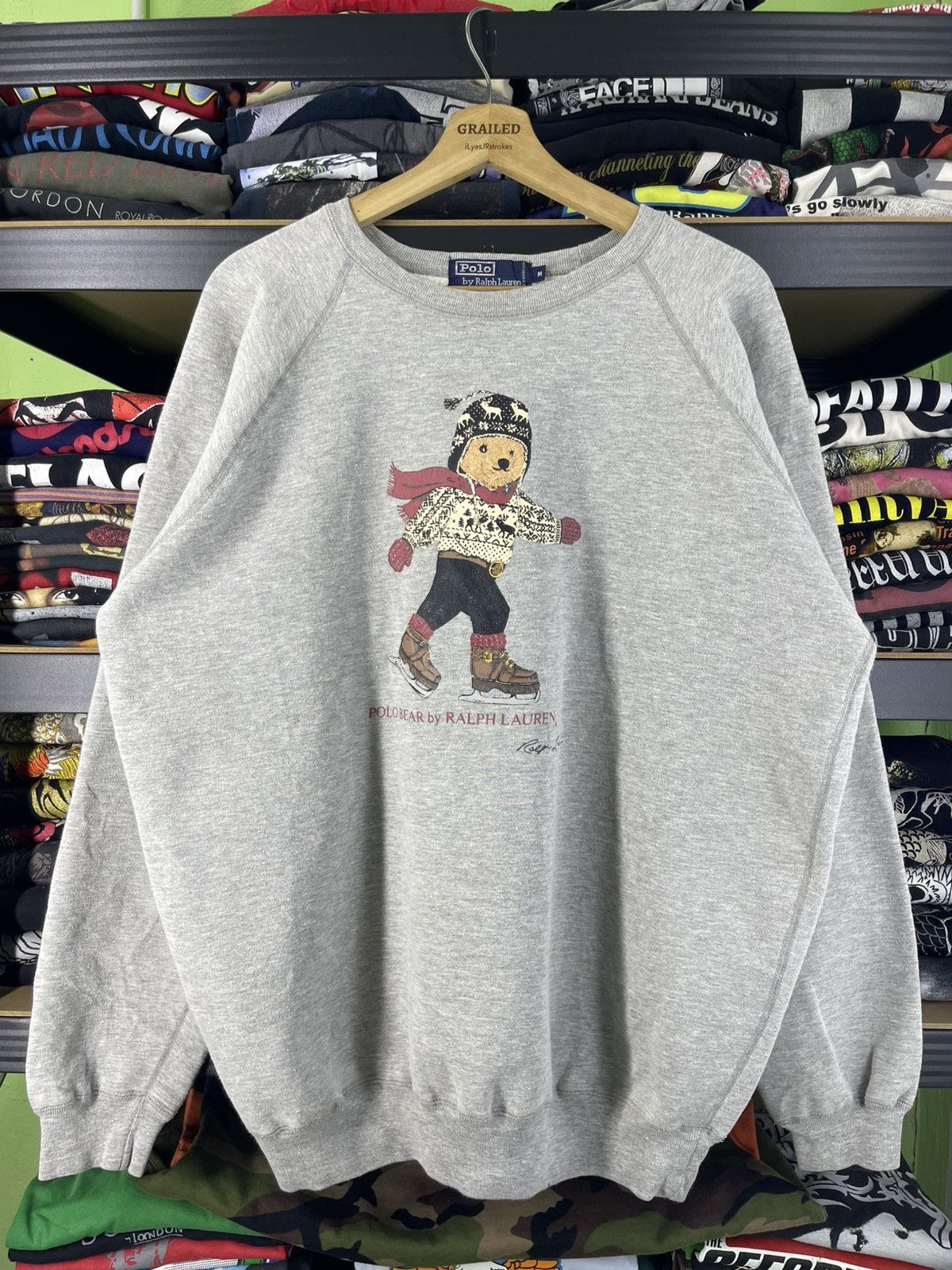 Polo Ralph Lauren Vintage Polo Bear Ice Skating by Ralph Lauren Sweatshirt Size US M / EU 48-50 / 2 - 2 Thumbnail