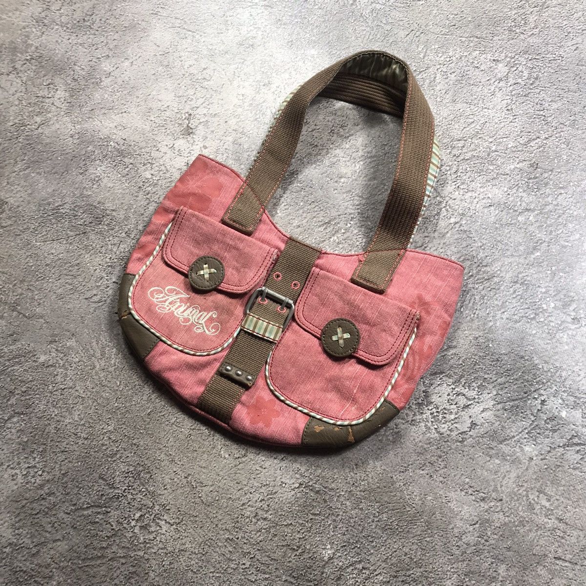 Vintage Vintage Y2K Pink Pocket Shoulder Bag Japanese Streetwear OS Size ONE SIZE - 2 Thumbnail