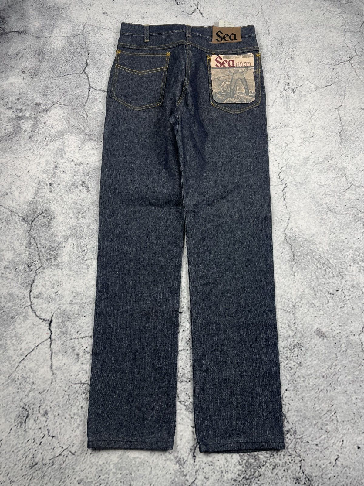 Other Vintage SEA W32 L31 Jeans straight Fit high qualit raw denim Size US 32 / EU 48 - 3 Thumbnail