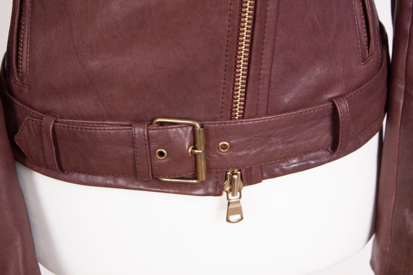 TWINSET Twinset SIMONA BARBIERI Real Leather Biker Jacket Size S / US 4 / IT 40 - 10 Thumbnail