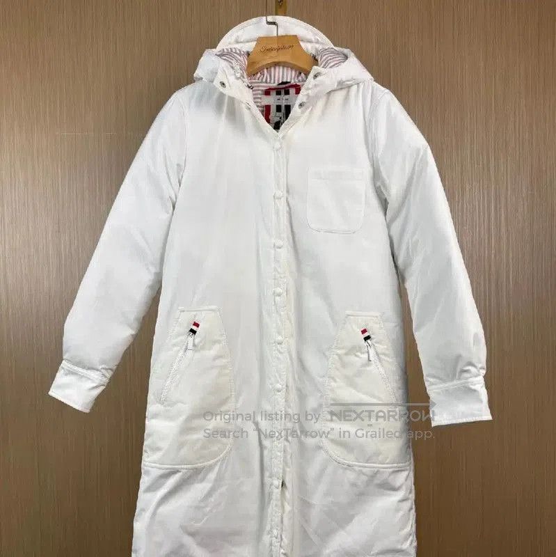 Thom Browne Thom Browne White Polyester Women's Coat . Size M / US 6-8 / IT 42-44 - 1 Thumbnail