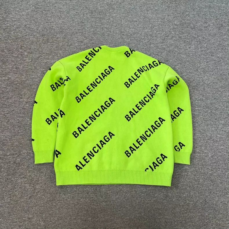 Balenciaga Balenciaga Full printed barrage fluorescent green wool kni Size US S / EU 44-46 / 1 - 2 Thumbnail