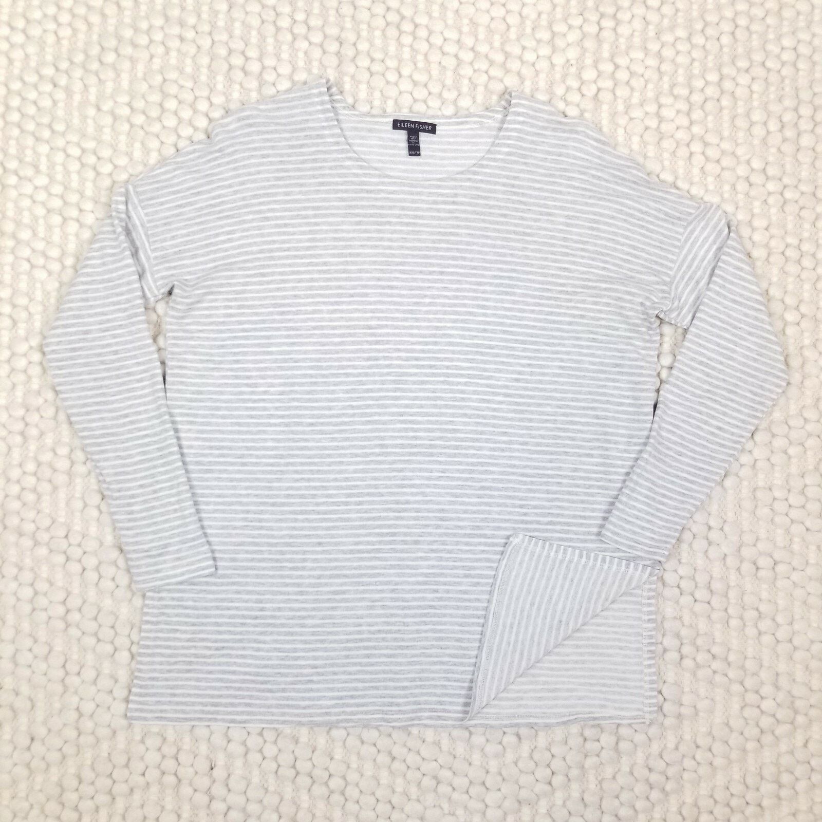 Eileen Fisher Eileen Fisher Tencel Stripe Oversized Tunic Gray & White XXS Size XXS / US 00 / IT 34 - 8 Thumbnail