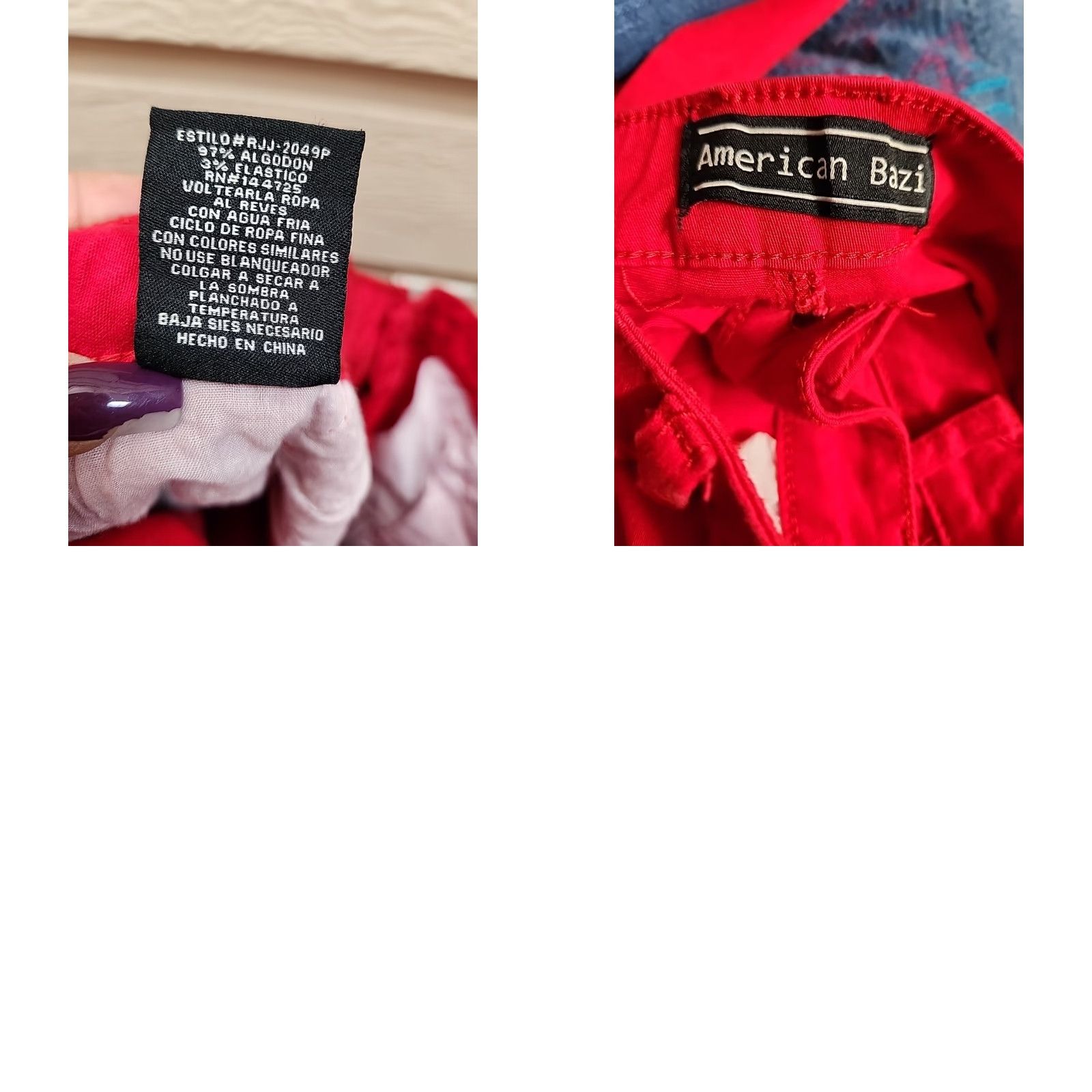 Denime VINTAGE American Bazi Red Denim Joggers Jeans Black Military Stripe Woman’s Sz: 2X Size 40" / US 18 - 8 Thumbnail