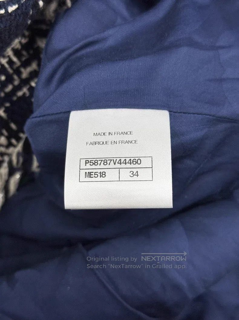 Chanel Chanel Waterfall series blue and white plaid woven jacket Size XS / US 0-2 / IT 36-38 - 5 Thumbnail