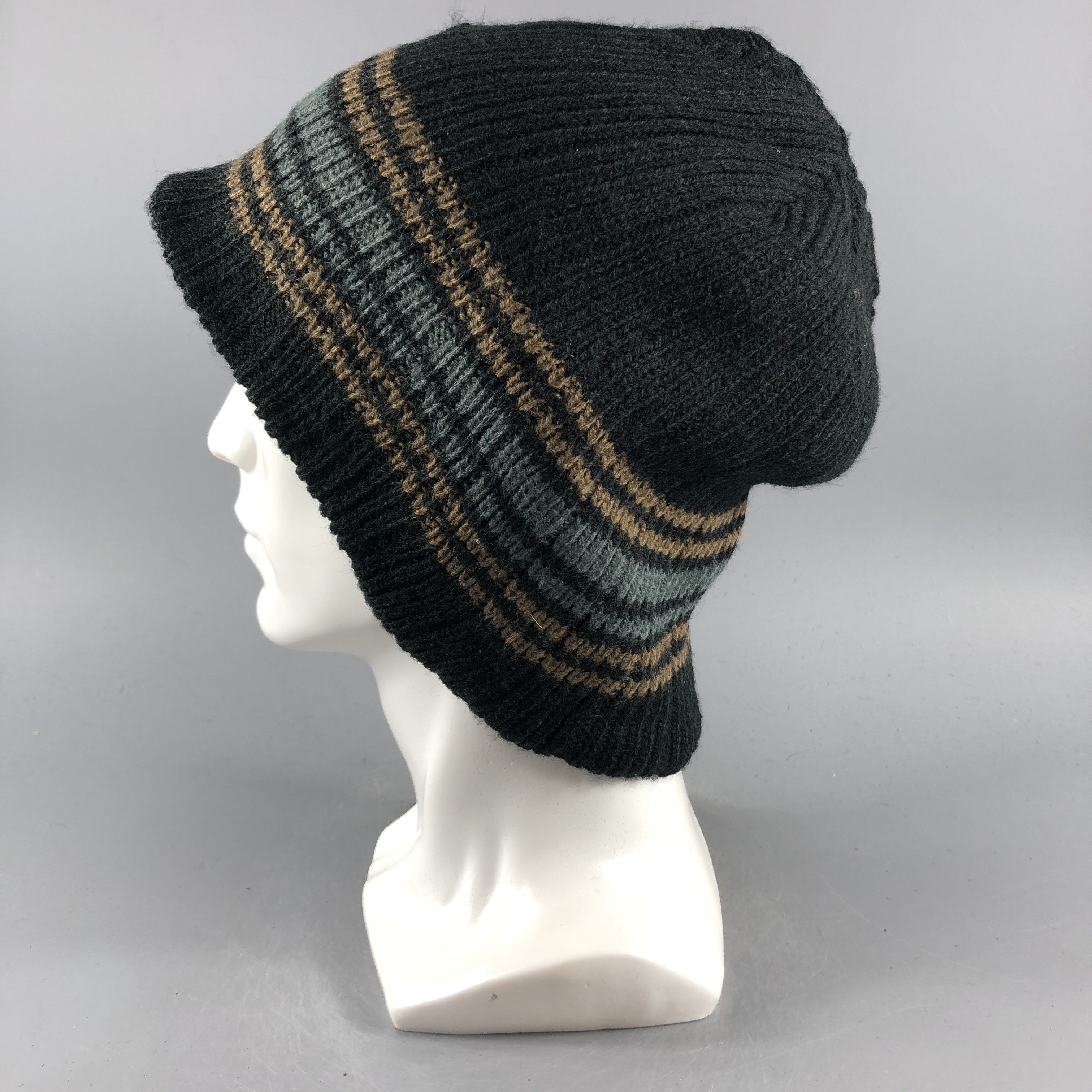 Japanese Brand × Vintage Unknown Stripe Beanie Snow Hat Snow Cap -D533 Size ONE SIZE - 1 Thumbnail