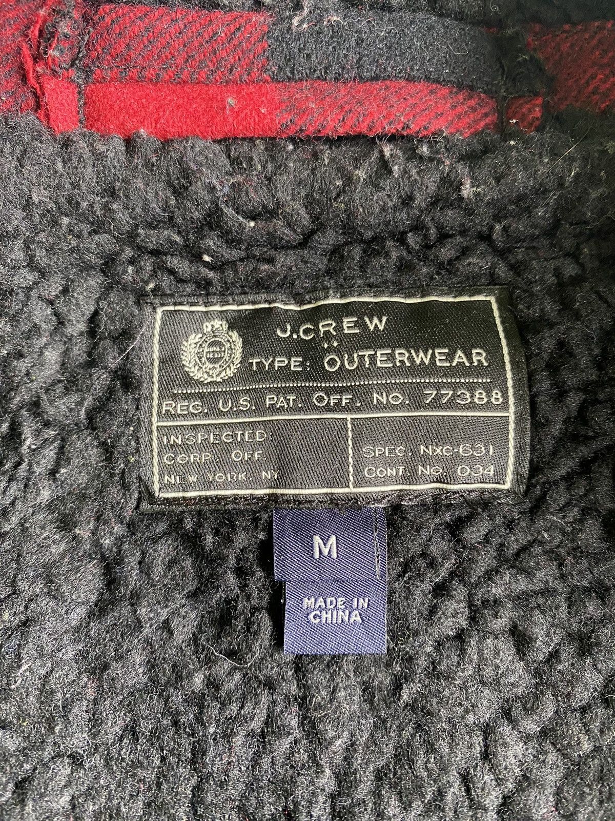 J.Crew Chekered Sherpa Wool Zip up Jacket
