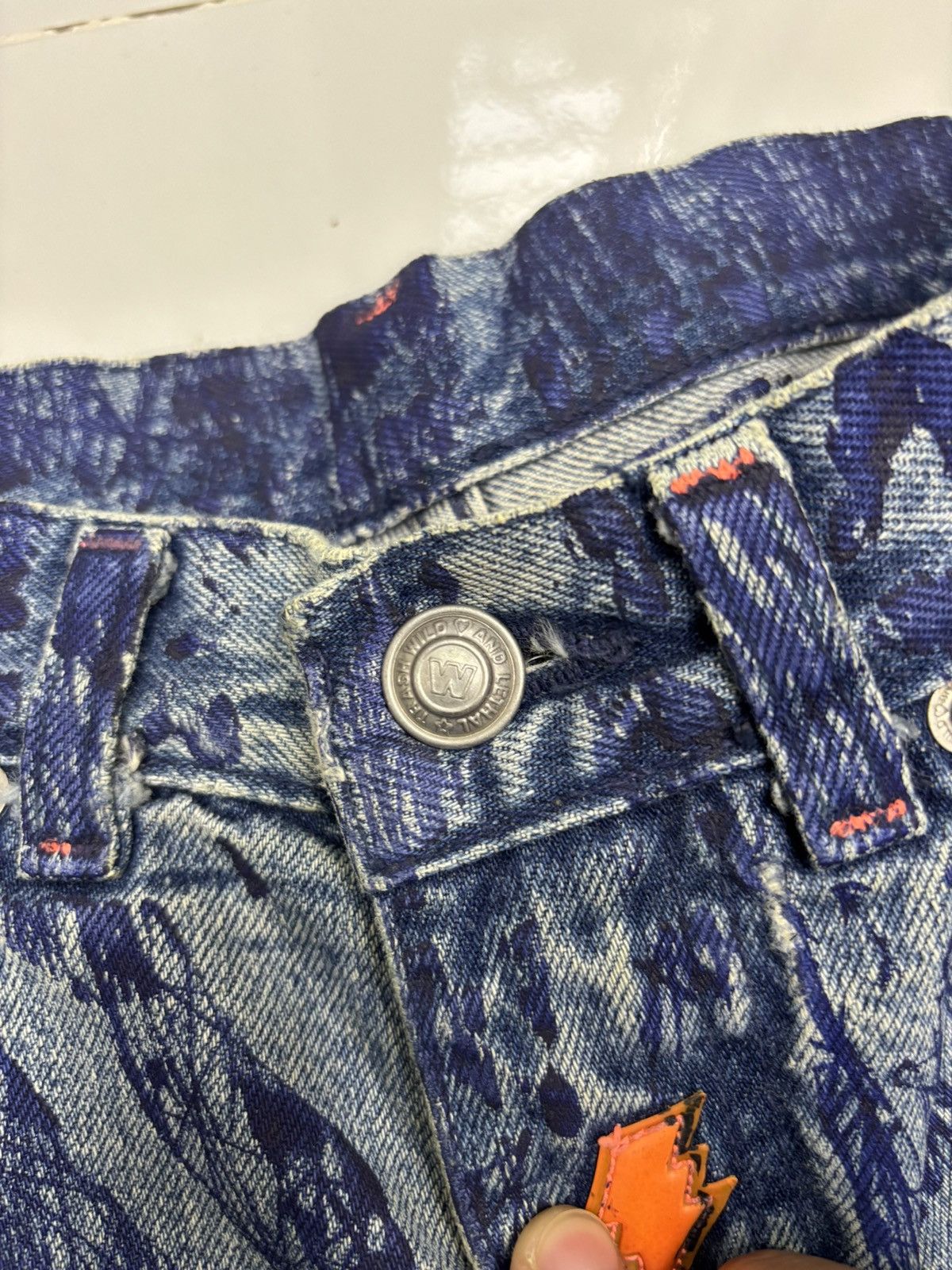 W&LT W&LT Archives - A/W 1997 - Pen Graffiti Denim Jeans Size US 30 / EU 46 - 11 Thumbnail