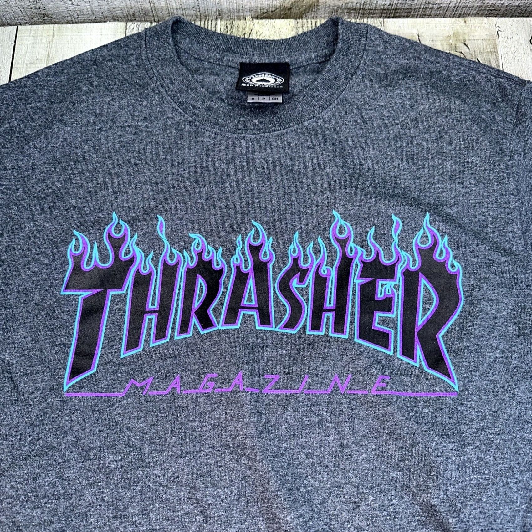 Thrasher Thrasher T-Shirt Men Small S Dark Gray Logo Crew Neck Short Sleeve Cotton Regular Size US S / EU 44-46 / 1 - 2 Thumbnail