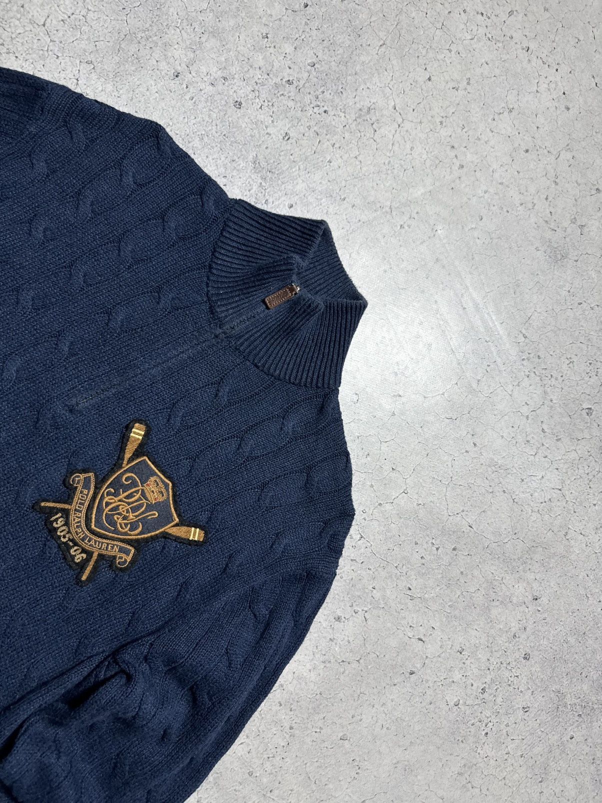 Polo Ralph Lauren Polo Ralph Lauren Knitted Sweater 1/4 Zip Blue Big Logo Size US M / EU 48-50 / 2 - 5 Thumbnail