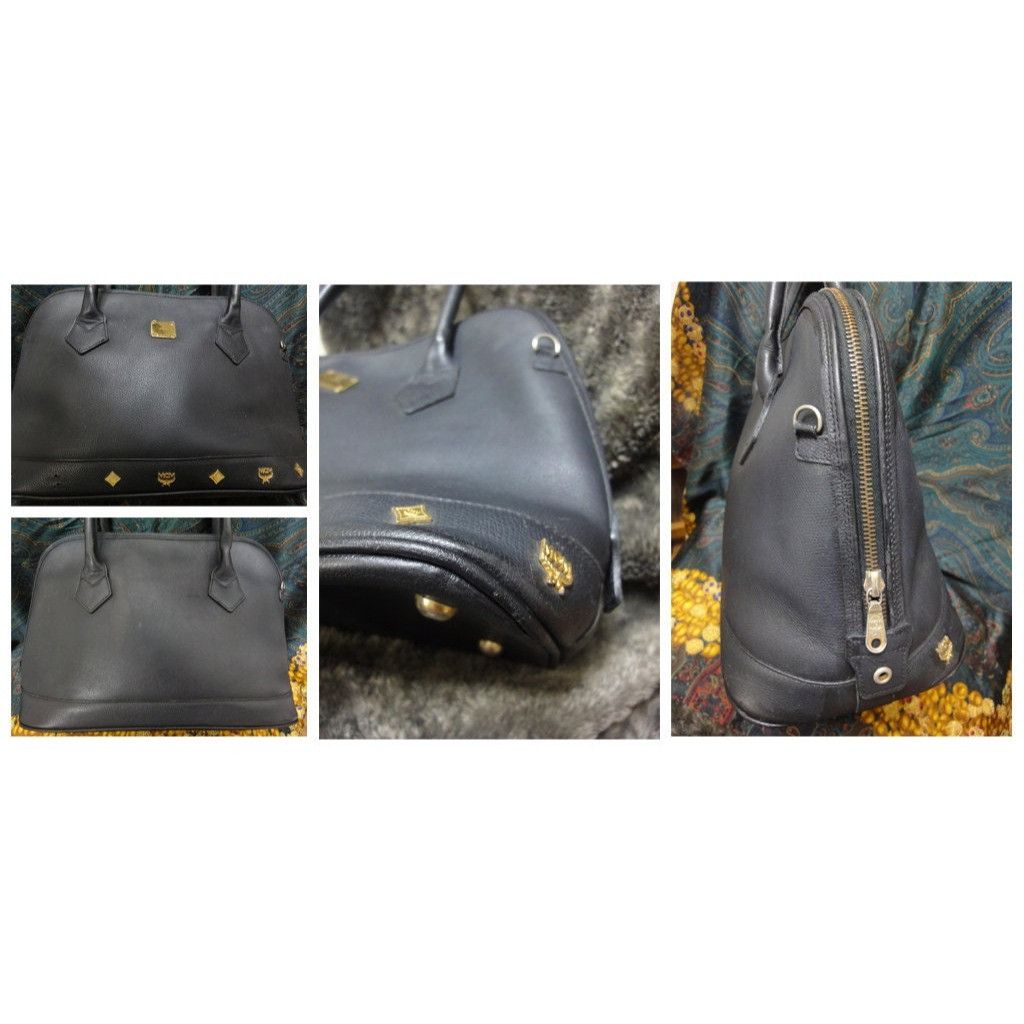 MCM Vintage MCM black bolide style bag with gold tone studs Size ONE SIZE - 2 Thumbnail