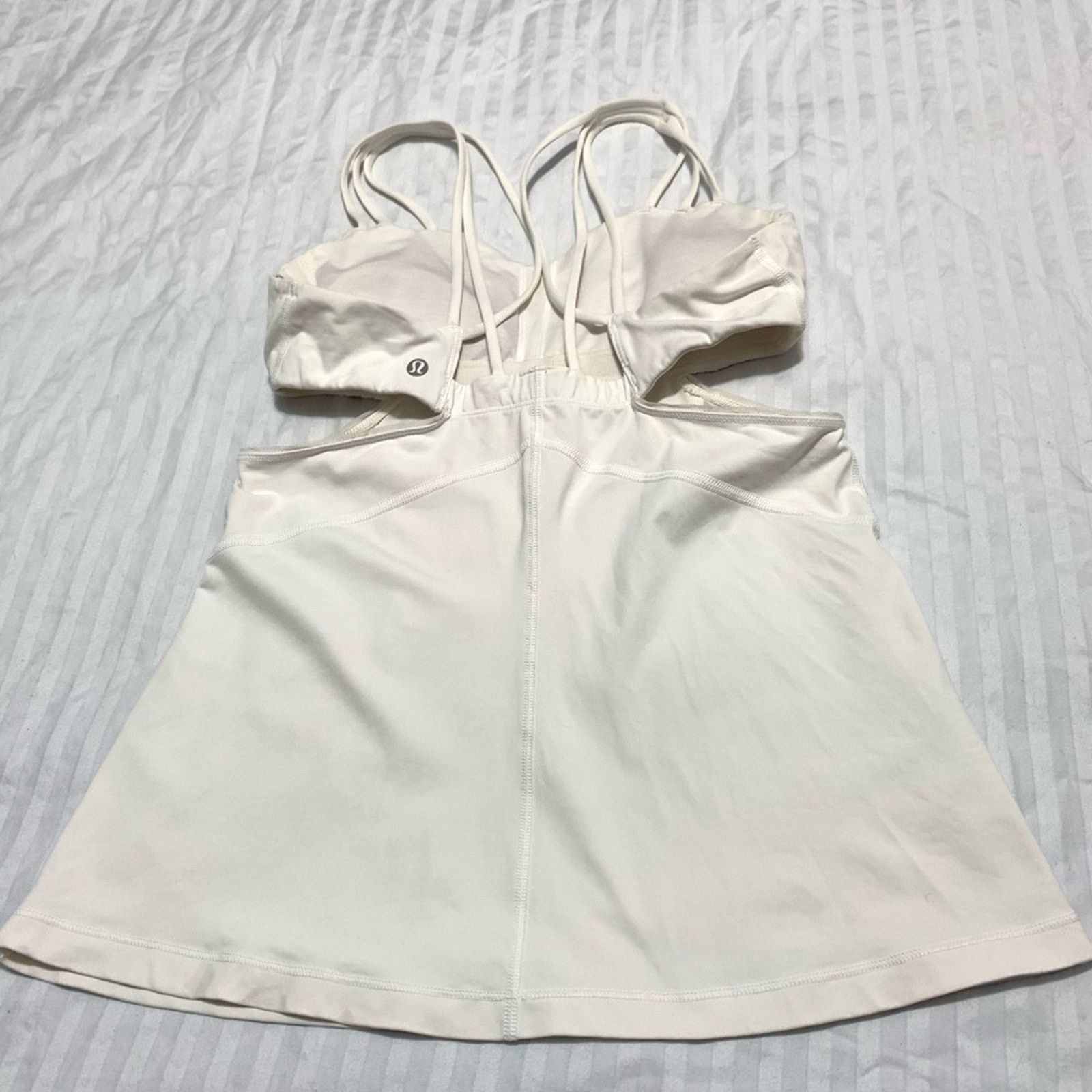 Lululemon Lululemon Womens White Spaghetti Strap Sweetheart Size 8 Size M / US 6-8 / IT 42-44 - 3 Thumbnail