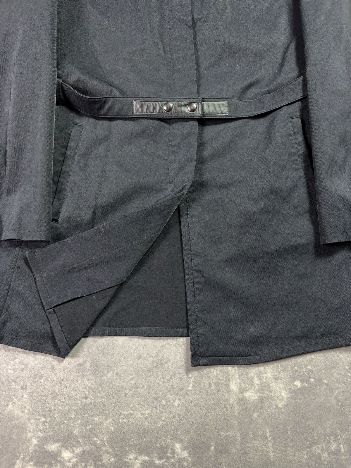 Neil Barrett 90s Neil Barrett Moto Belted Racing Coat 48 50 Leather Patch Size US L / EU 52-54 / 3 - 8 Thumbnail