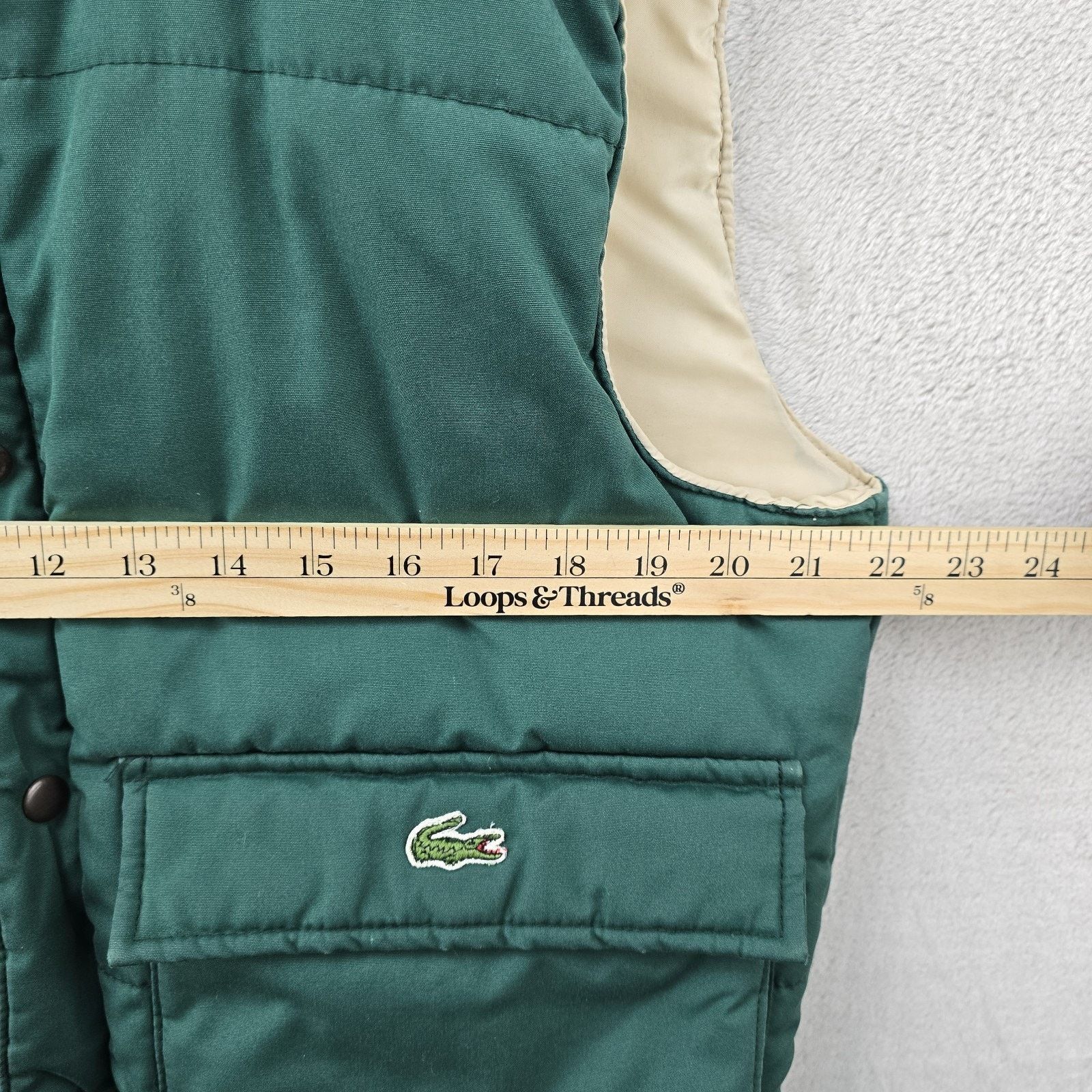 Lacoste Vintage Lacoste Puffer Vest Mens Medium Green 90s Revirsible Size US M / EU 48-50 / 2 - 9 Thumbnail