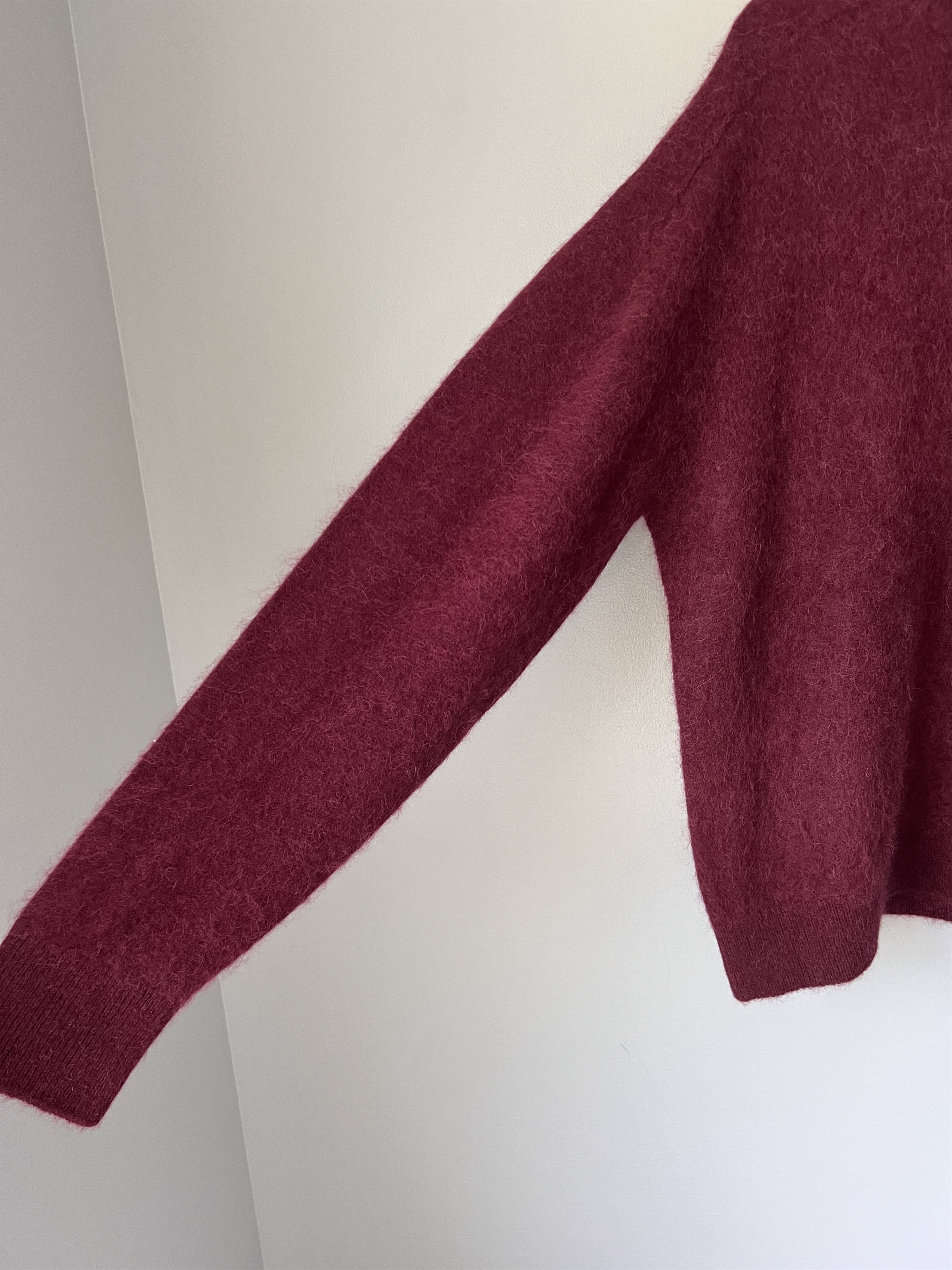 Kaptain Sunshine Kaptain Sunshine Royal Alpaca Knit Pullover in Burgundy Size US XL / EU 56 / 4 - 4 Thumbnail