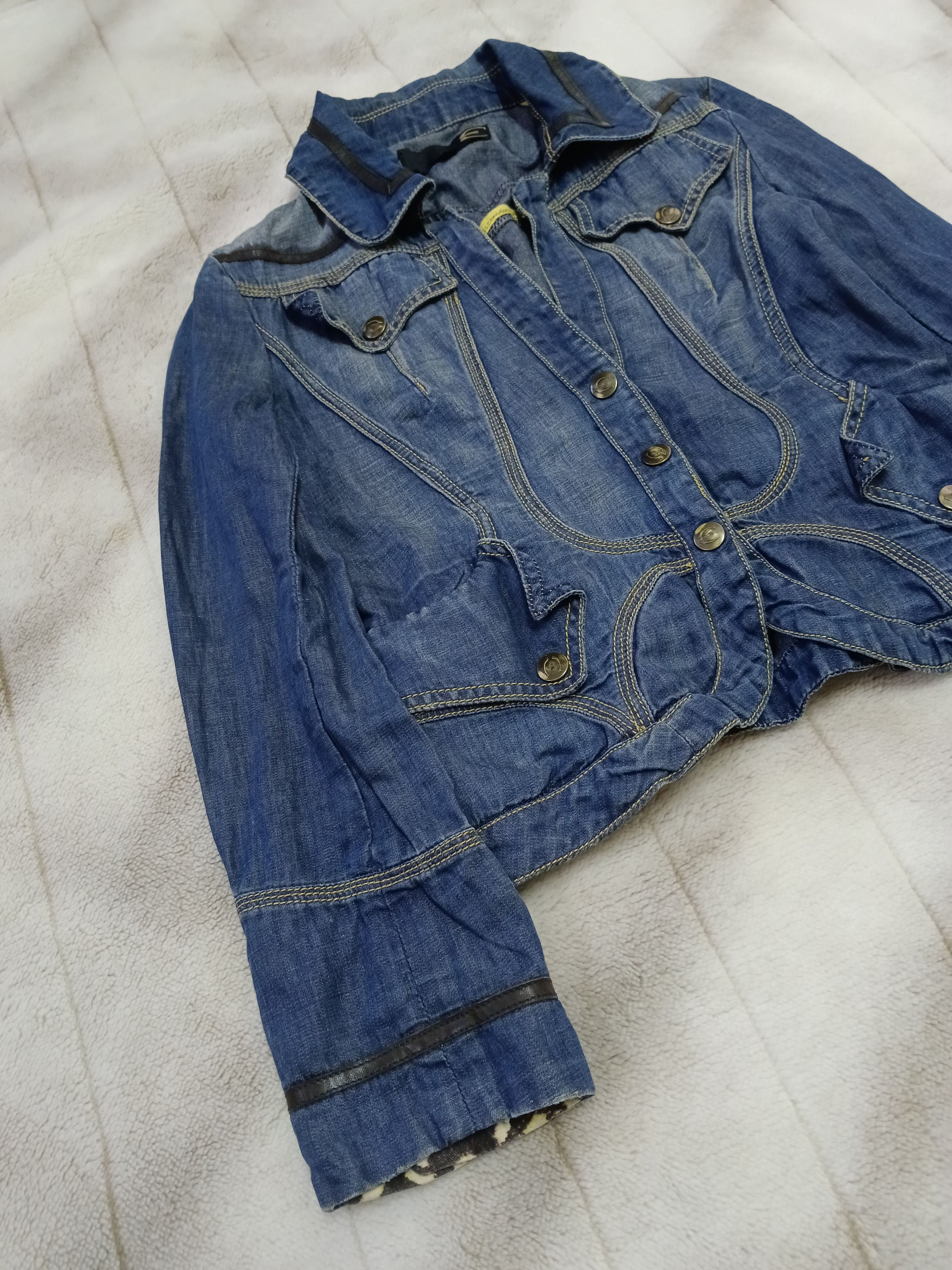 Just Cavalli JUST CAVALLI DENIM JACKET Size S / US 4 / IT 40 - 2 Thumbnail