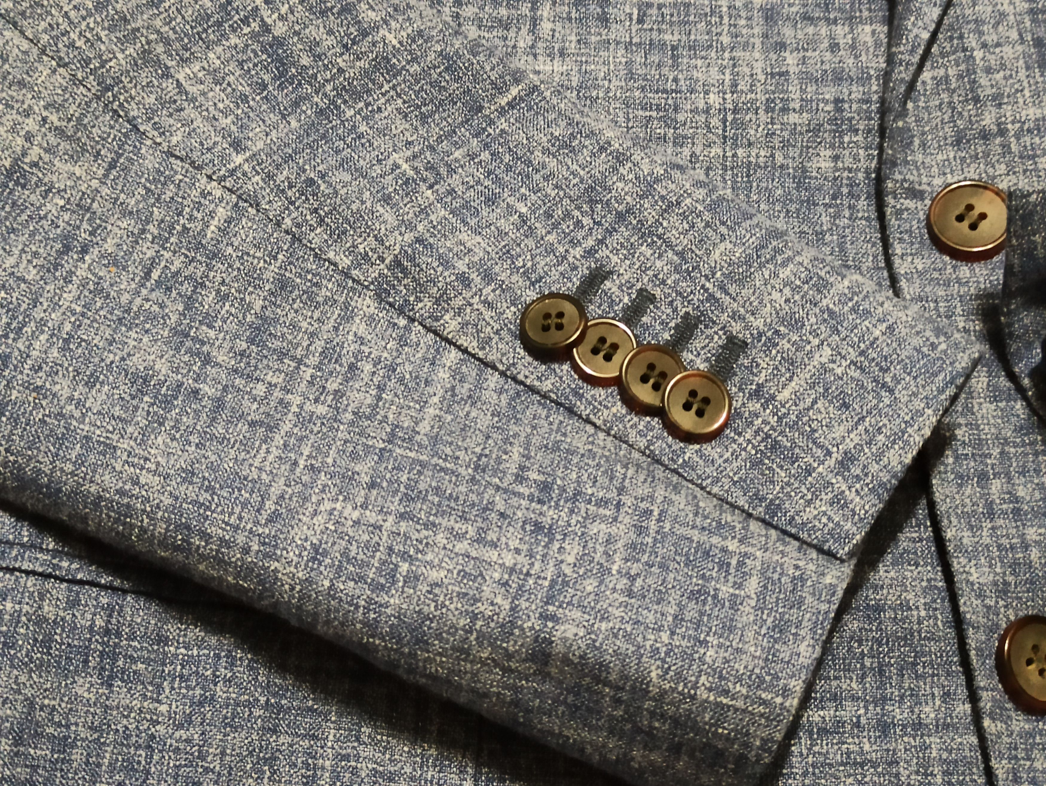 Suitsupply Suitsupply Lazio Blue E.Thomas Silk Linen Wool Blazer 52/42 Size 52R - 6 Thumbnail
