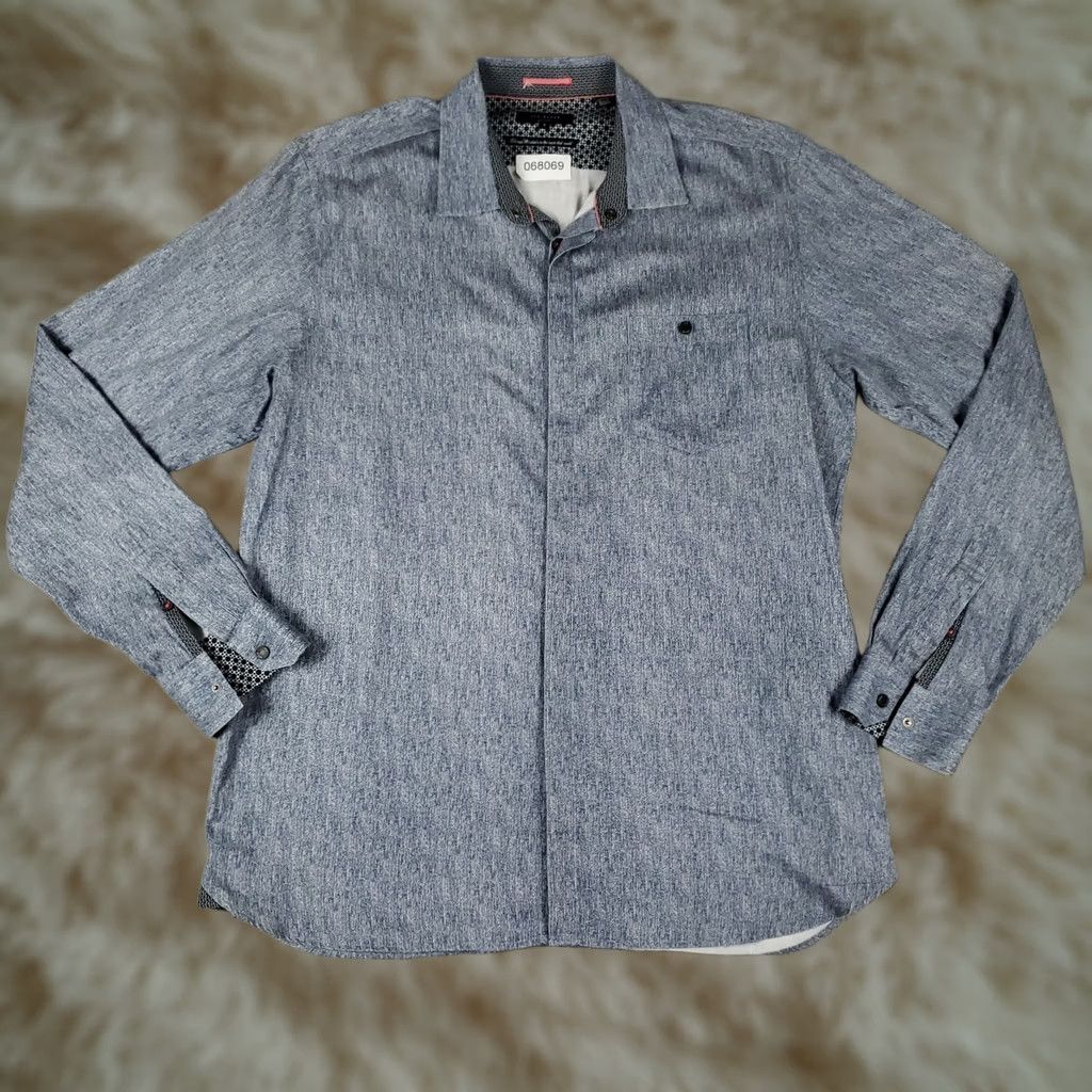 Ted Baker Ted Baker London Shirt Mens 2XL Blue Button-Up Long Sleeve Casual Formal Workwear Modern Classic Preppy Size US XXL / EU 58 / 5 - 1 Thumbnail
