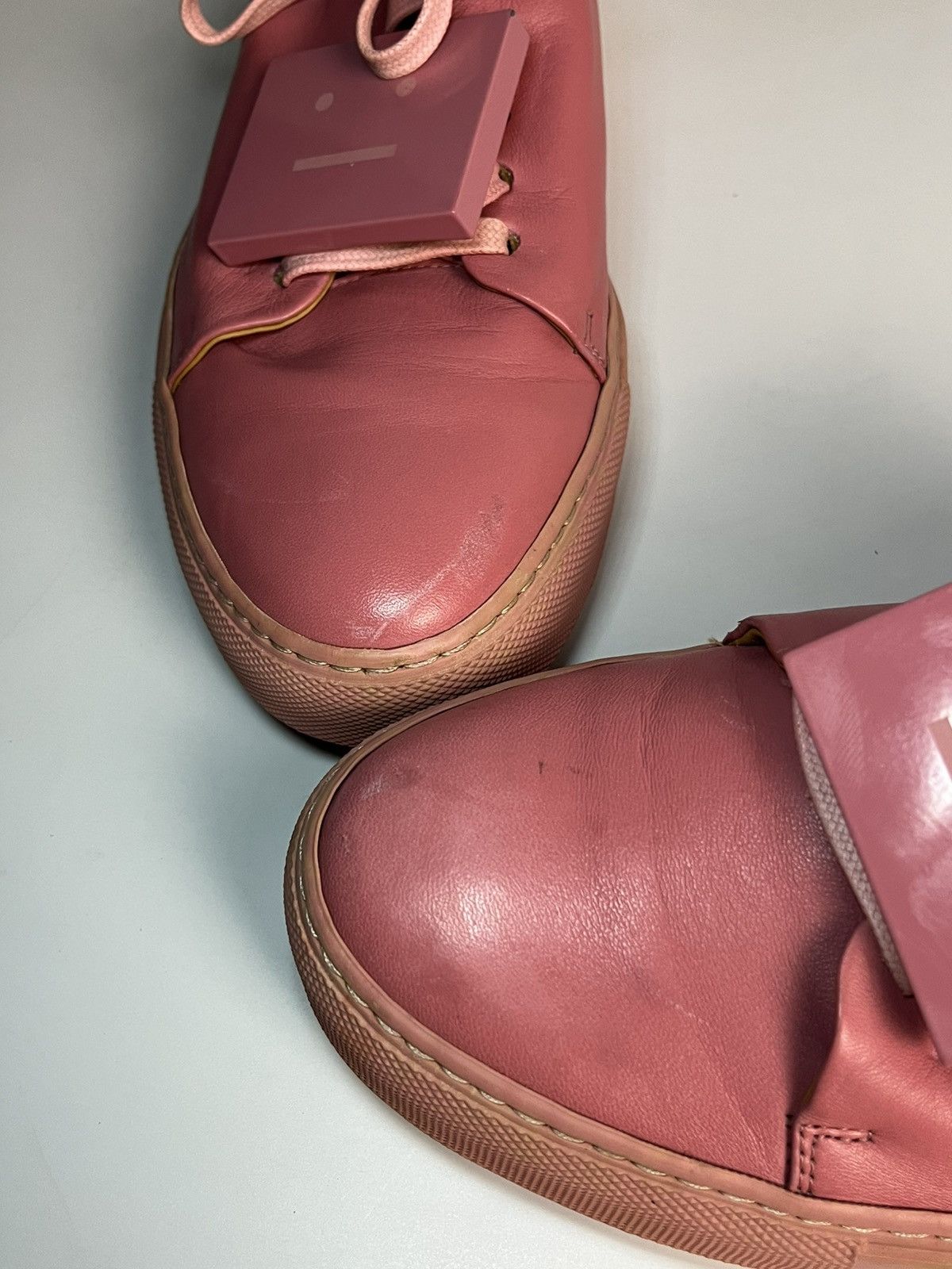 Acne Studios Acne Studios “Adriana” Face Plaque Pink Leather Low Sneakers Size US 9 / IT 39 - 8 Thumbnail