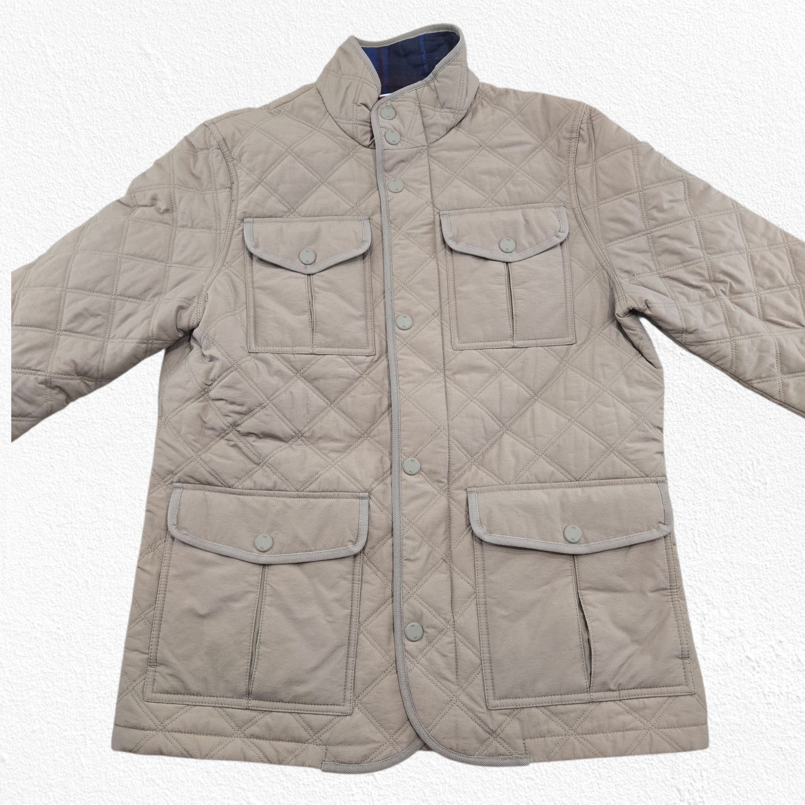 Tommy Hilfiger Tommy Hilfiger Quilted Barn Jacket Tan Plaid Lined Sze Large Size US L / EU 52-54 / 3 - 3 Thumbnail