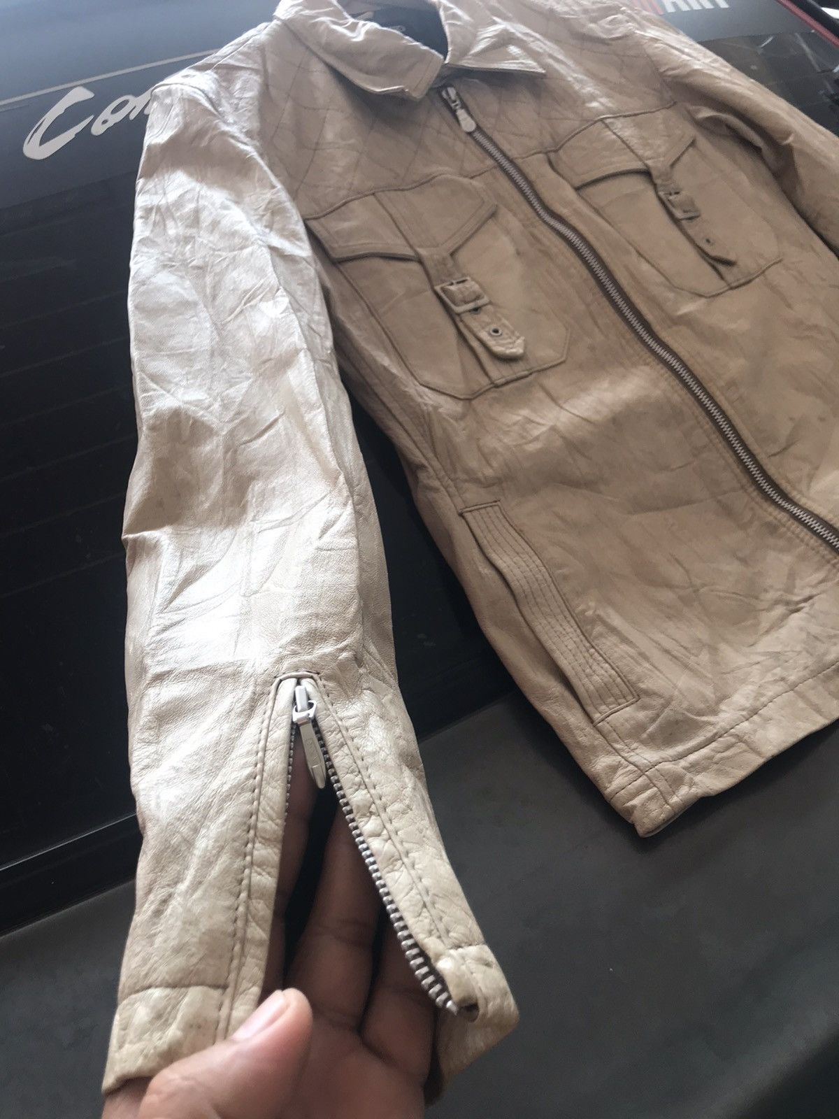 Tornado Mart × Vintage Tornado Mart cream leather jacket Size US M / EU 48-50 / 2 - 8 Thumbnail