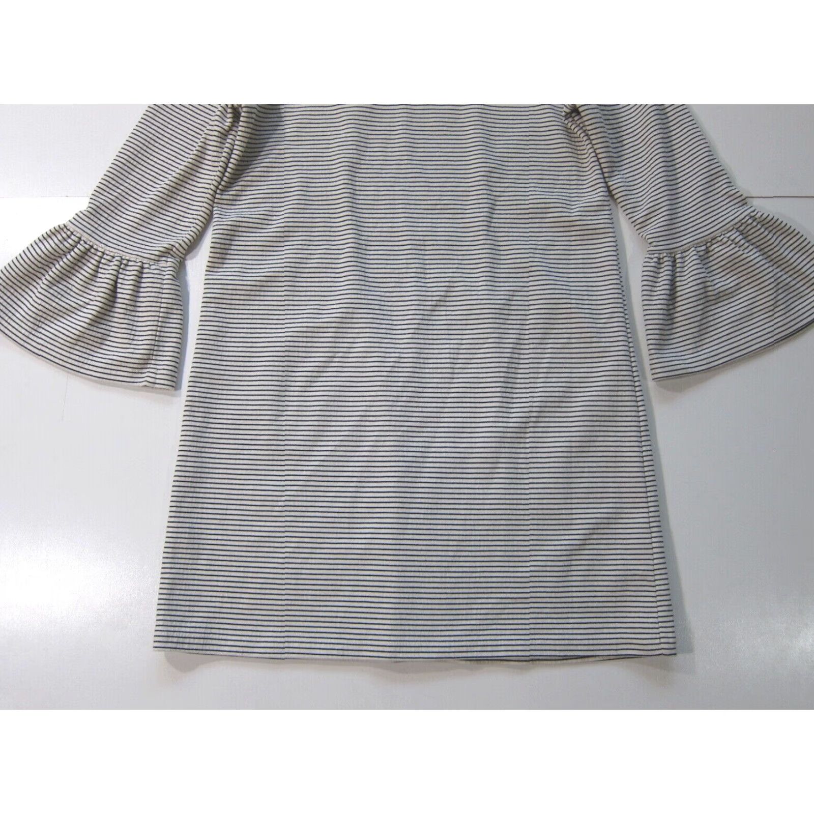 J.Crew J.Crew Black White Stripe Cotton Stretch Flare Sleeve Tunic Sheath Dress Women M Size M / US 6-8 / IT 42-44 - 6 Thumbnail
