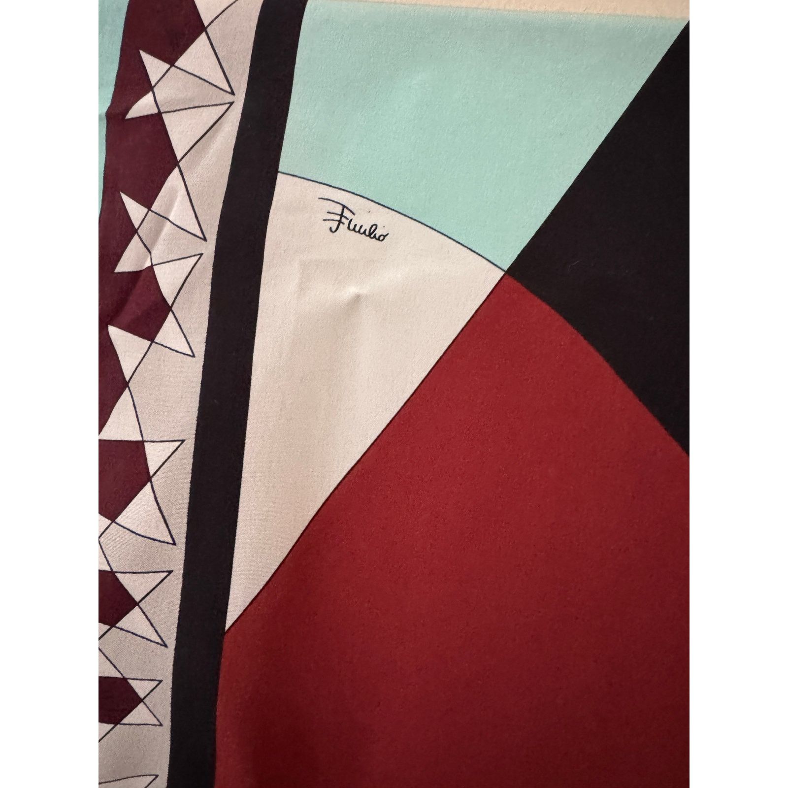 Emilio Pucci Italy Emilio Pucci Firenze Vintage Beautiful 100% Silk Scarf Size ONE SIZE - 3 Thumbnail