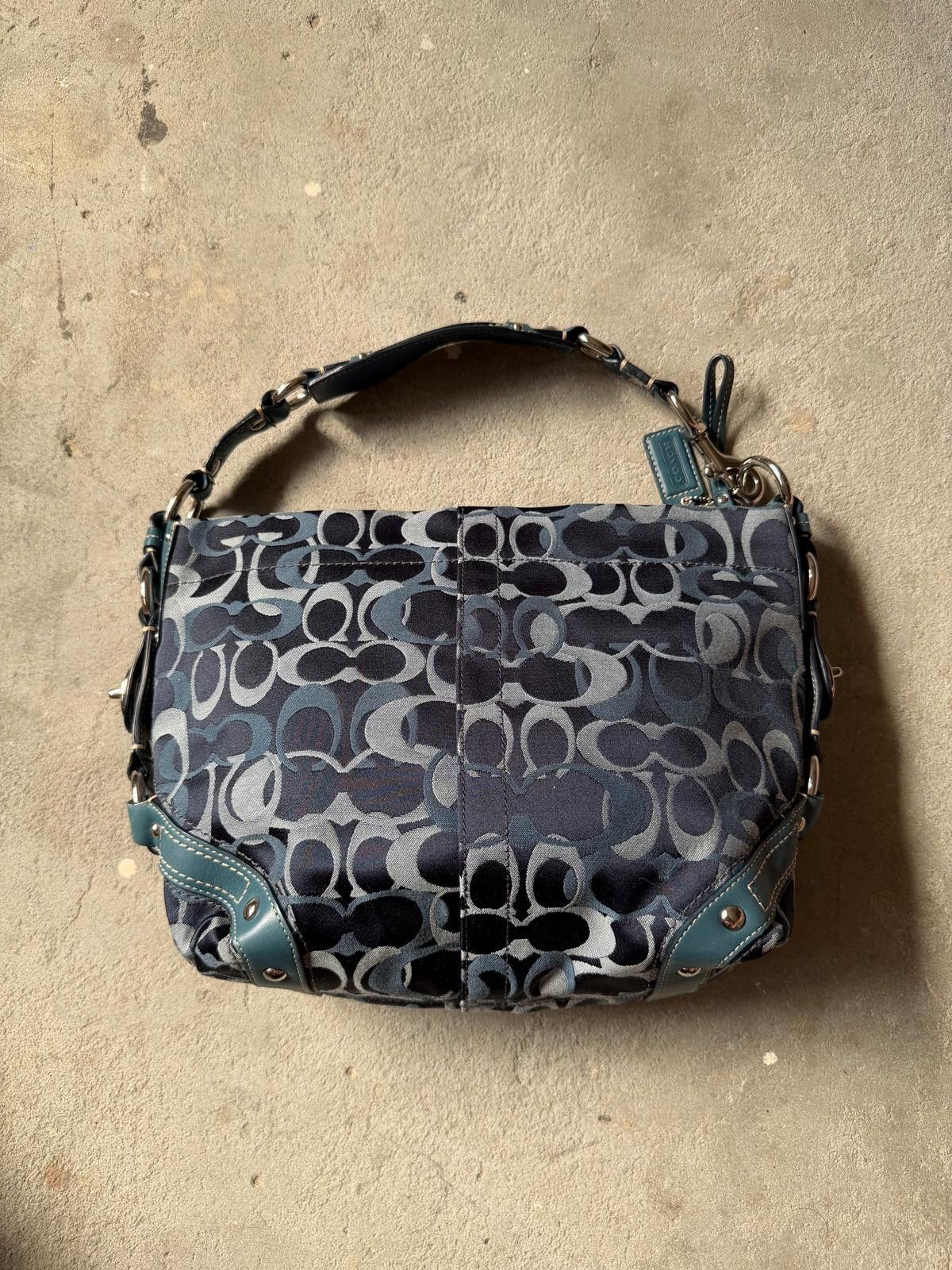 Coach Coach Signature Carly Hobo Shoulder Bag Blue Size ONE SIZE - 6 Thumbnail