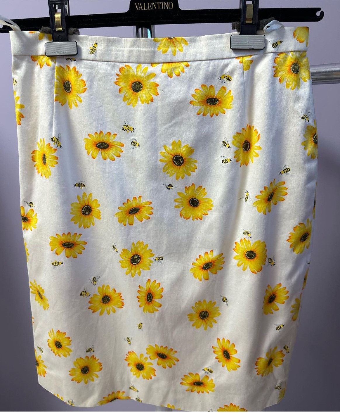 Escada × Vintage Escada Margaretha Ley Flowers And Bees motif Skirt Size 27" / US 4 / IT 40 - 2 Thumbnail