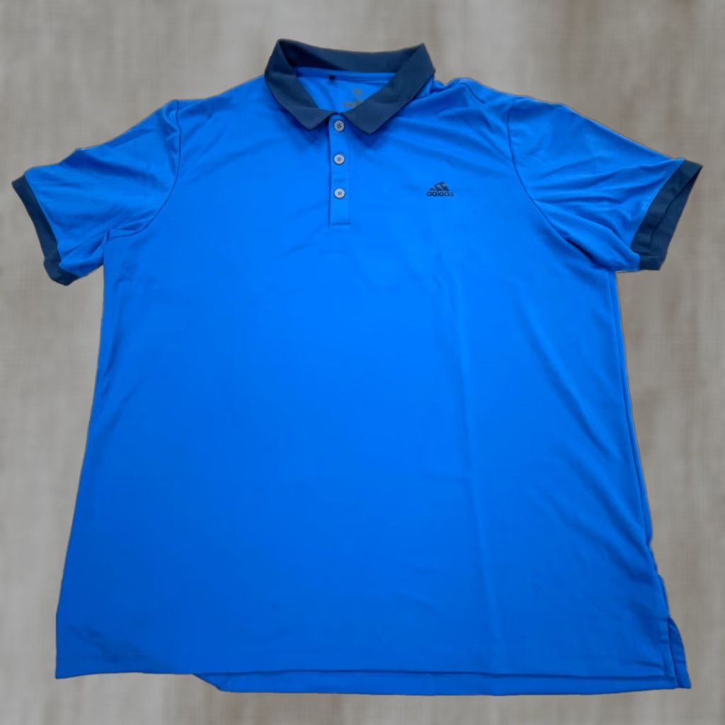 Adidas Adidas Polo Shirt Men XL Blue Performance Golf Tennis Ringer Adult Poly Plain Q Size US XL / EU 56 / 4 - 1 Thumbnail