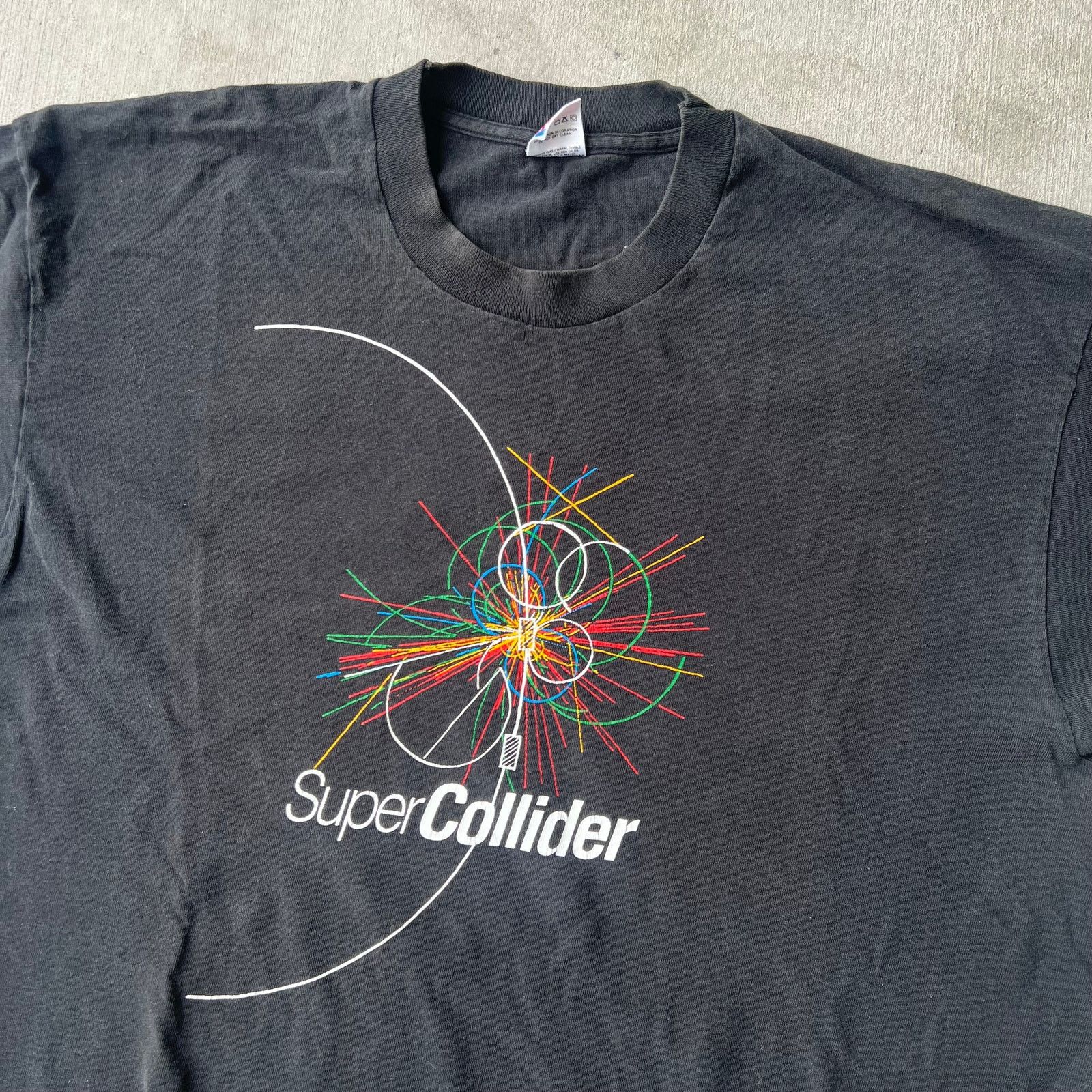 Vintage 90s supercollider black single stitch graphic shirt