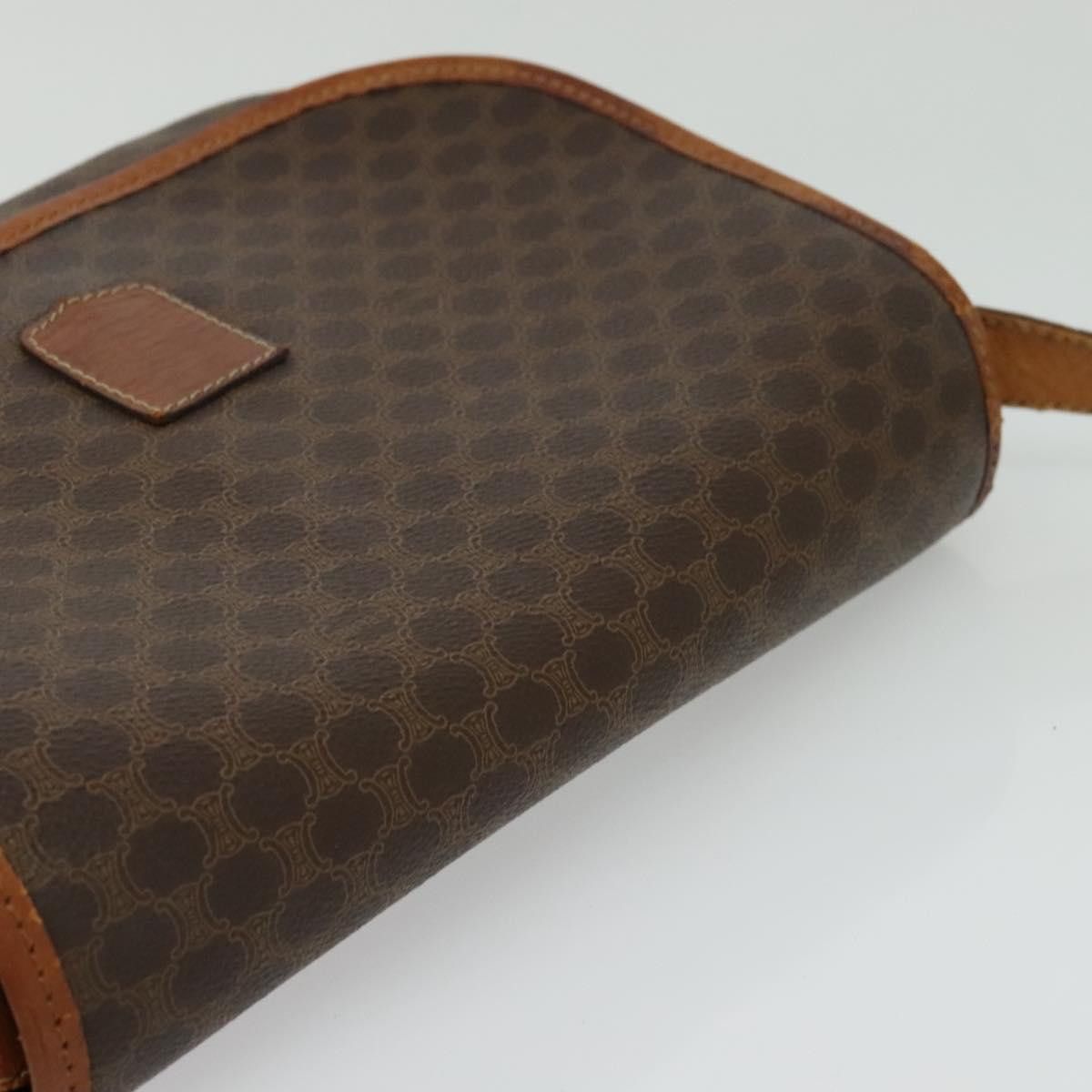 Celine CELINE Macadam Canvas Shoulder Bag Pvc Leather Brown Gold Size ONE SIZE - 6 Thumbnail