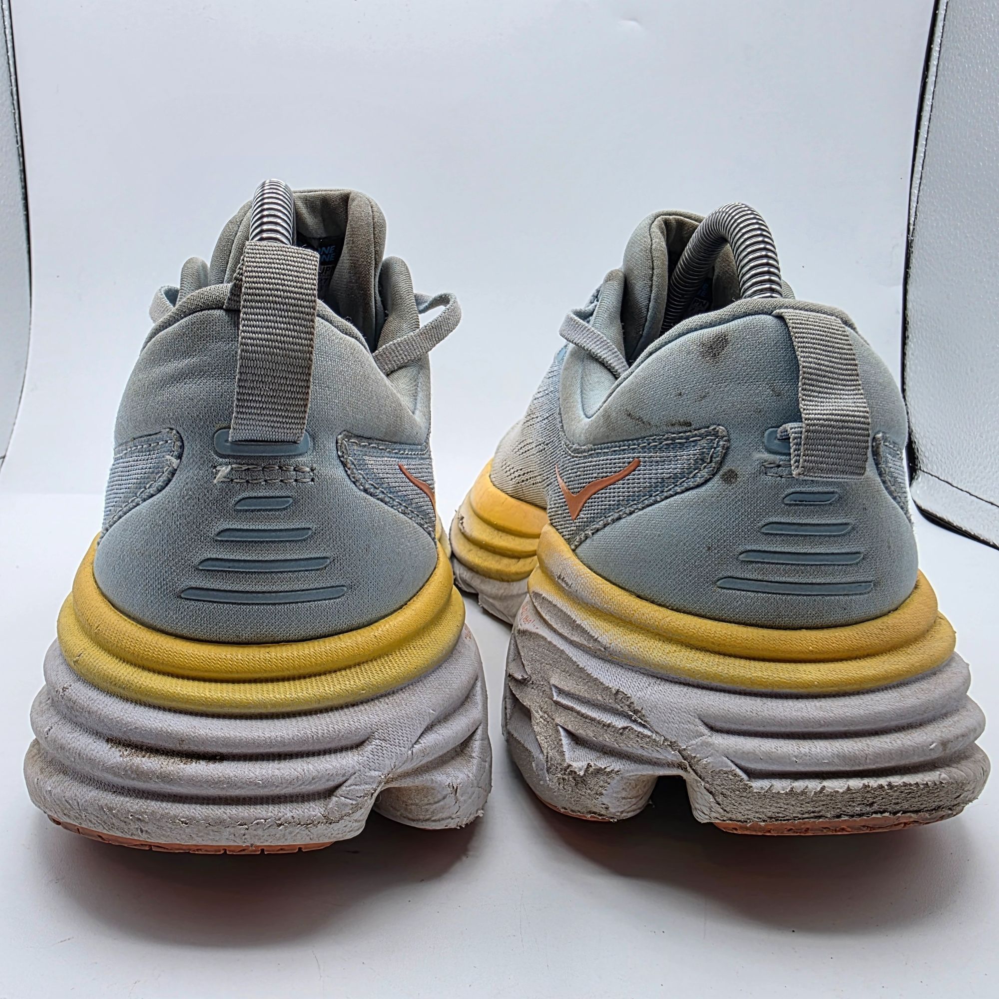 Hoka Hoka One One Bondi 8 Womens Size 10.5 B Gray Yellow Athletic Size US 10.5 / IT 40.5 - 4 Thumbnail