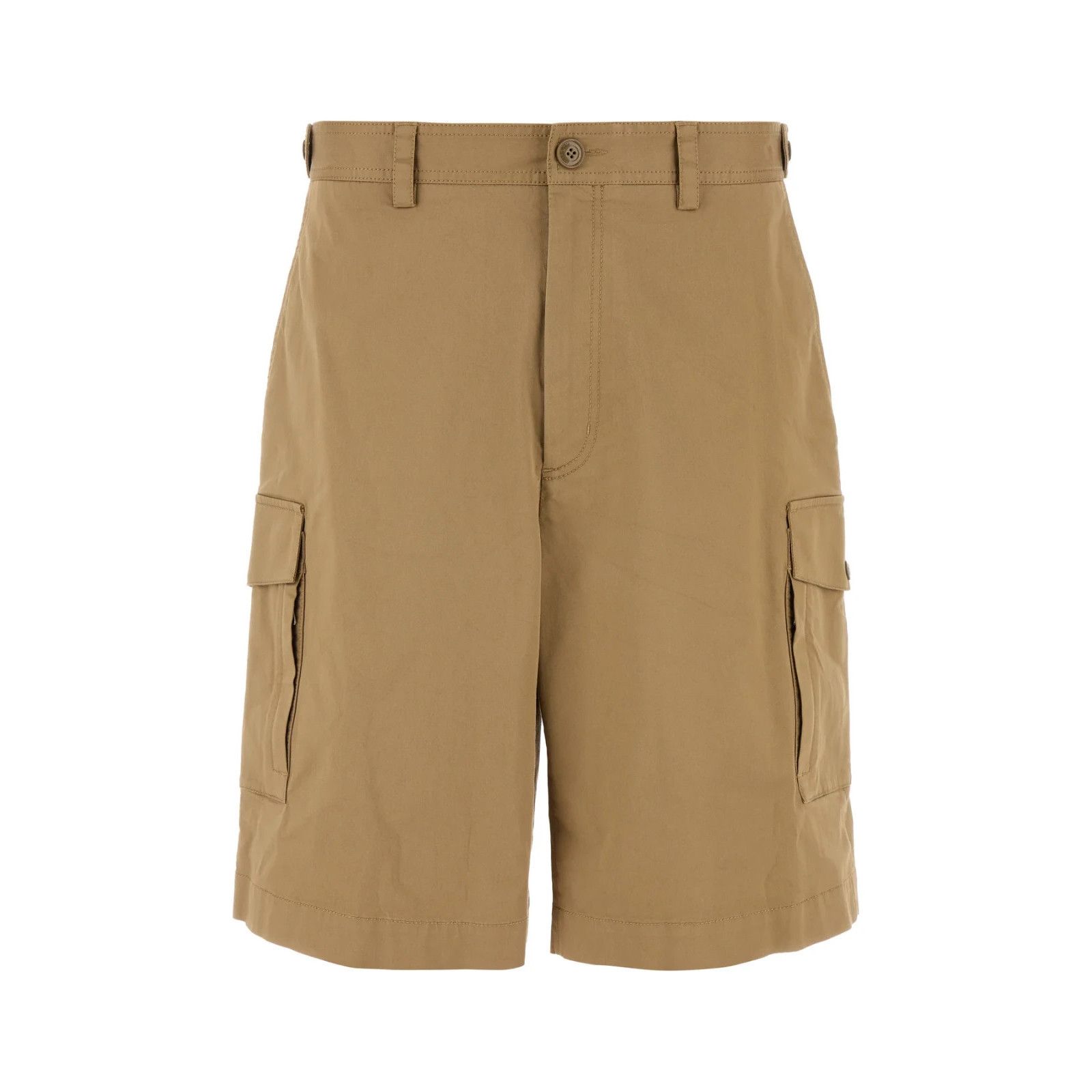 MONCLER Cappuccino Stretch Cotton Bermuda Shorts