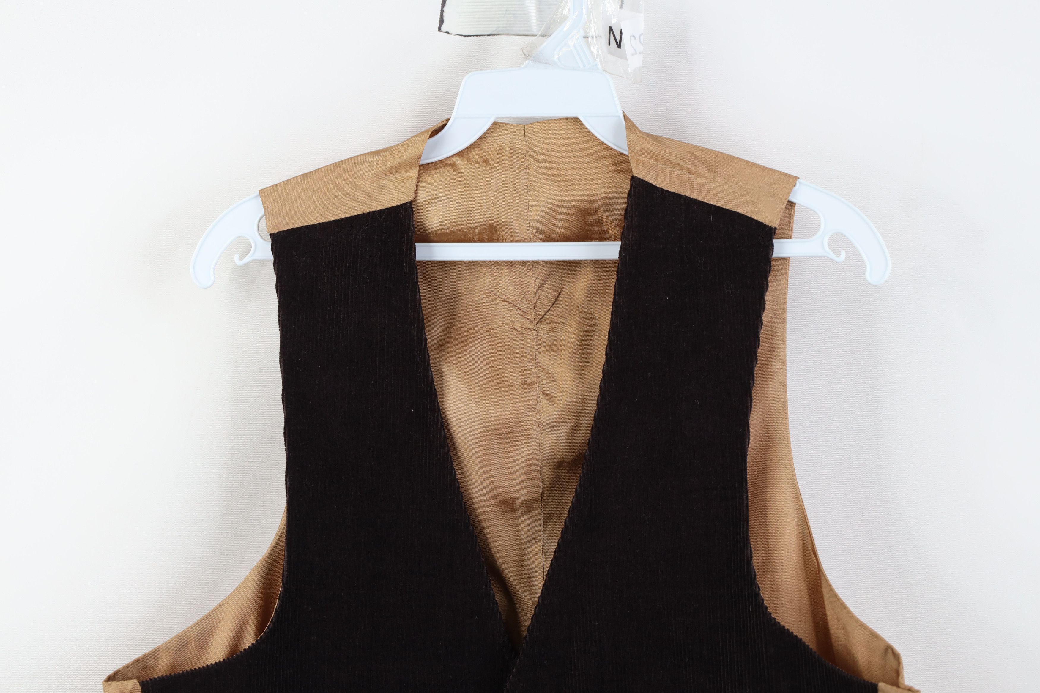 Vintage Vintage 70s Streetwear Button Suit Vest Jacket Brown USA Size US XXL / EU 58 / 5 - 2 Thumbnail