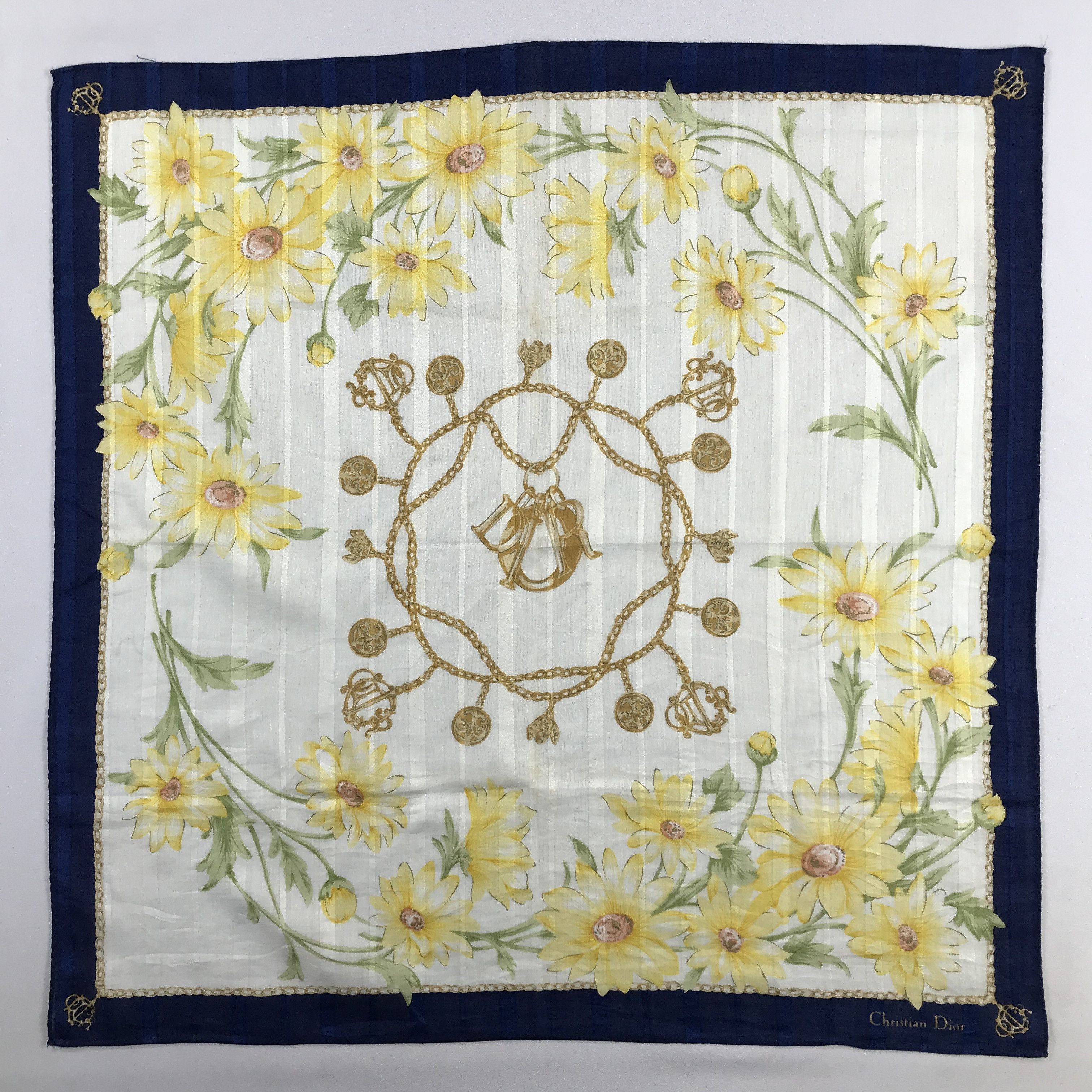 Vintage ChRisTian Dior Handkerchief / Bandana / Neckerchief C542 Size ONE SIZE - 3 Thumbnail