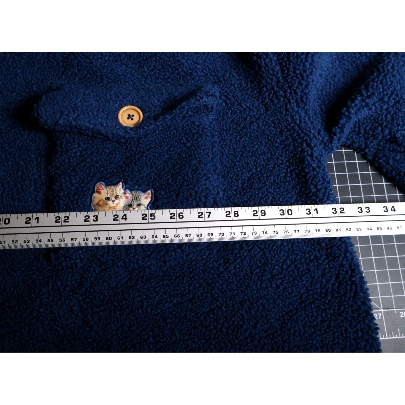 Vintage Bradford Exchange Women's Jacket 2X Blue Fleece Jurgen Scholz Cats Kitten Embroidered Unlined Pockets Button Front Regular Wool? Size XXL / US 16-18 / IT 52-54 - 5 Thumbnail