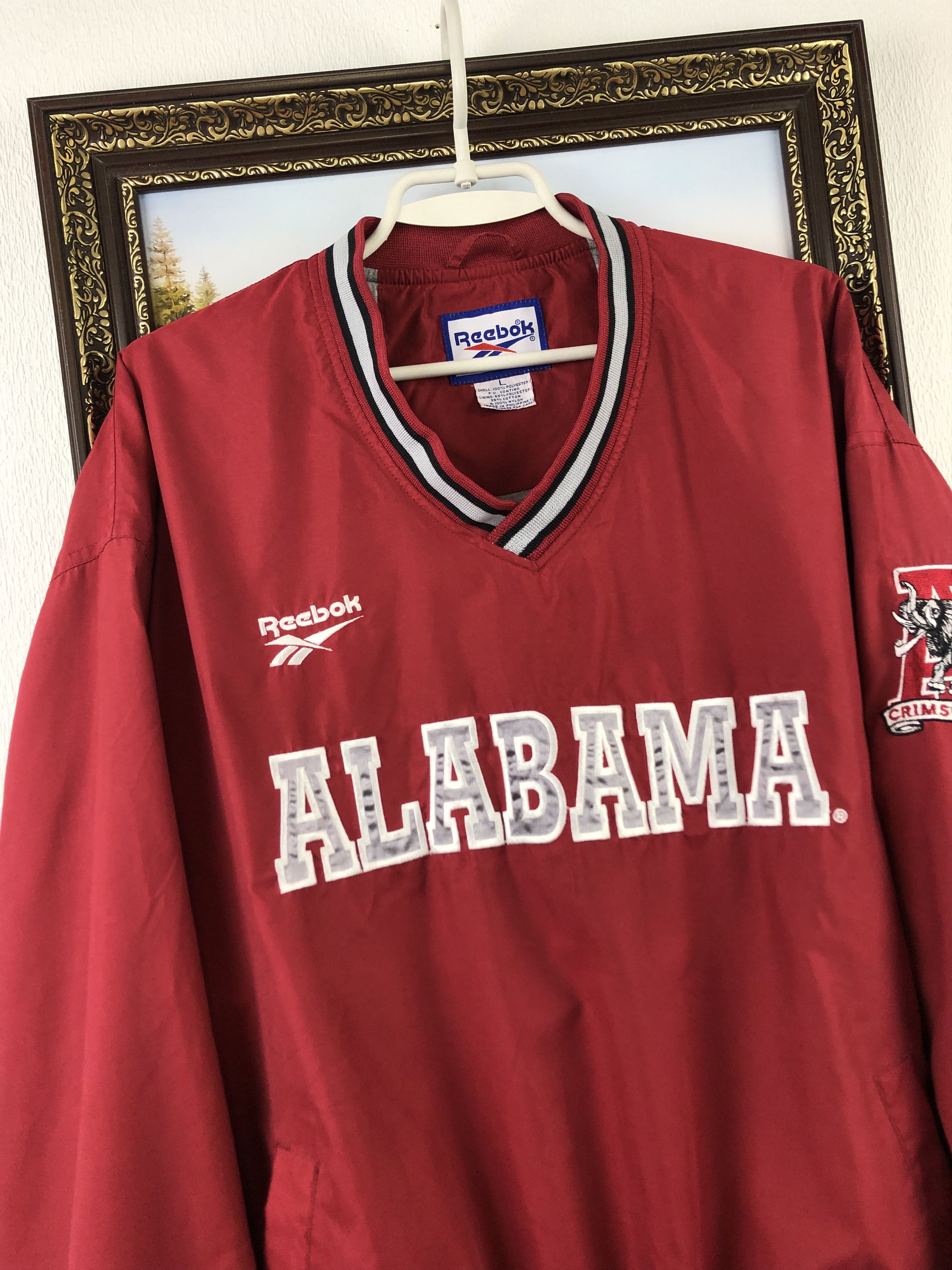 NCAA × Reebok × Vintage Vintage 90's Alabama Crimson Tide Jacket NCAA Football Size US L / EU 52-54 / 3 - 3 Thumbnail