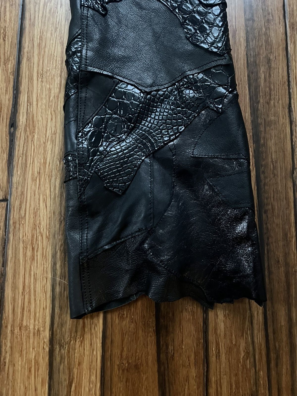 Yasuyuki Ishii Yasuyuki Ishii Leather Variation Patchwork Jeans Size US 34 / EU 50 - 4 Thumbnail