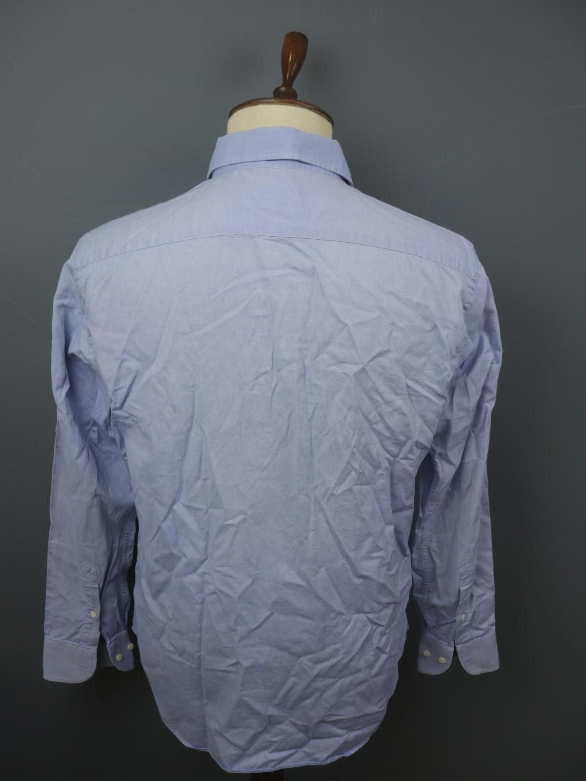 Armani Armani Blue Collared Button-Up Dress Shirt Size 42 Size 38R - 8 Thumbnail