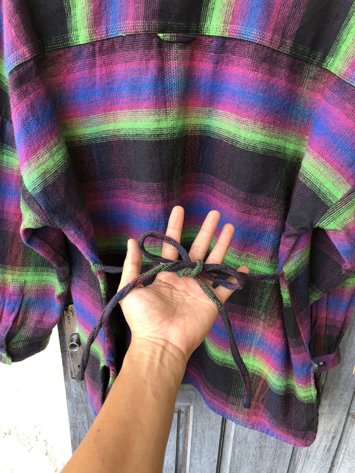 Japanese Brand Kastane Trippy Psychedelic Loose Oversize Flannel Size US XXL / EU 58 / 5 - 14 Thumbnail